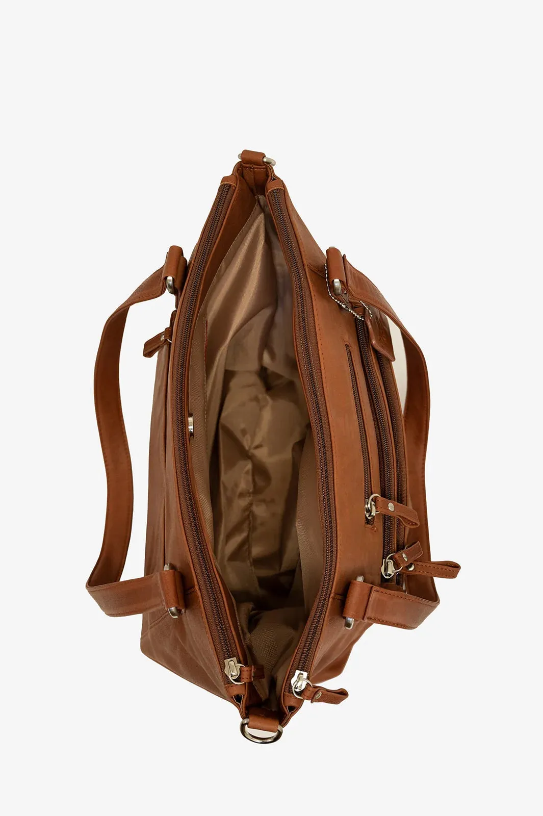 Osgoode Marley Daphne Triple Entry Leather Tote 7006