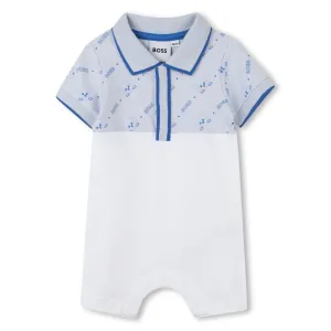 Pale Blue Logo White Shortie