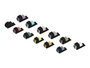 Panduit MINI-COM - Modular insert - LC Duplex MM - black, white CMDSWTLCZBL