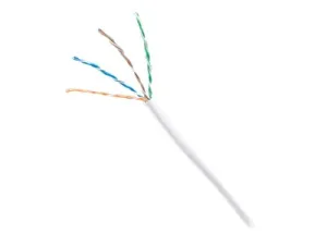 Panduit TX5e - Bulk cable - 1000 ft - 0.2 in - UTP - CAT 5e - IEEE 802.3af/IEEE 802.3at - CMP - plenum, solid - white PUP5C04WH-F