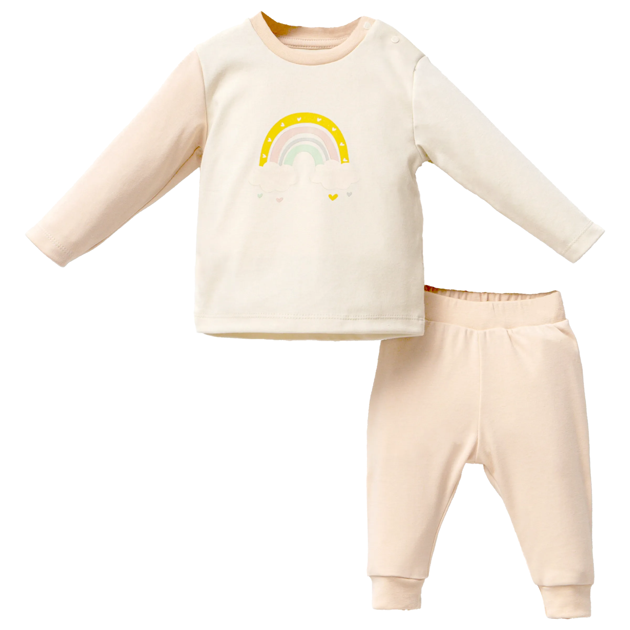 Peach Rainbow Graphic Outfit
