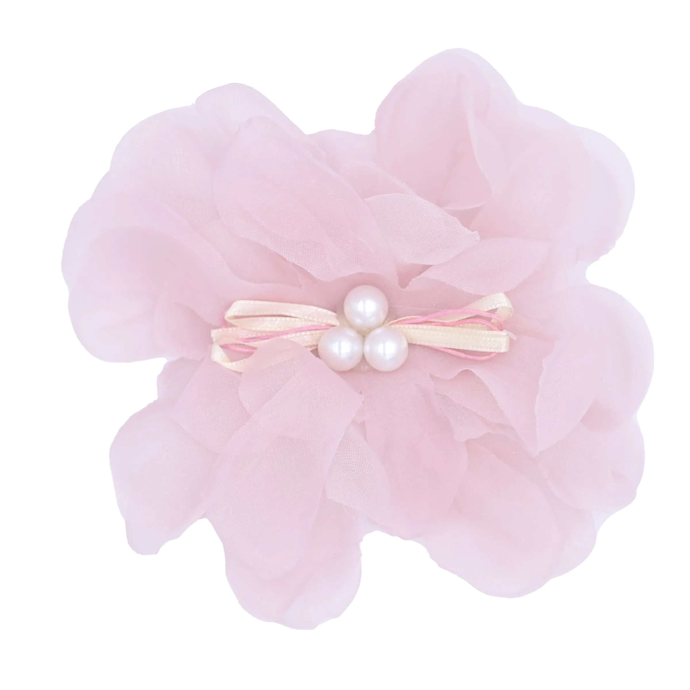 Pearl Ribbon Flower Hairclip