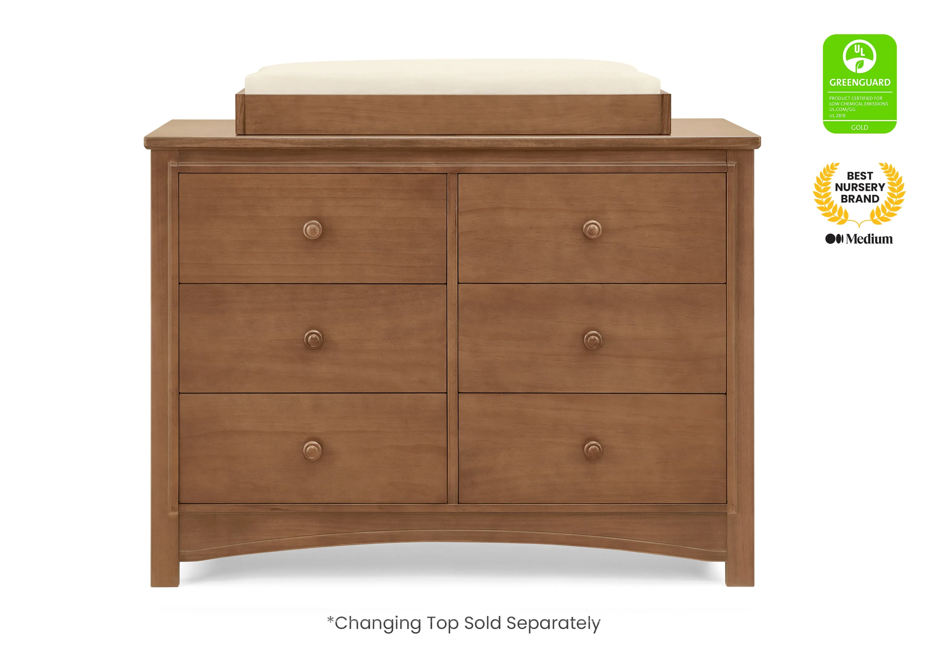 Perry 6 Drawer Dresser with Interlocking Drawers
