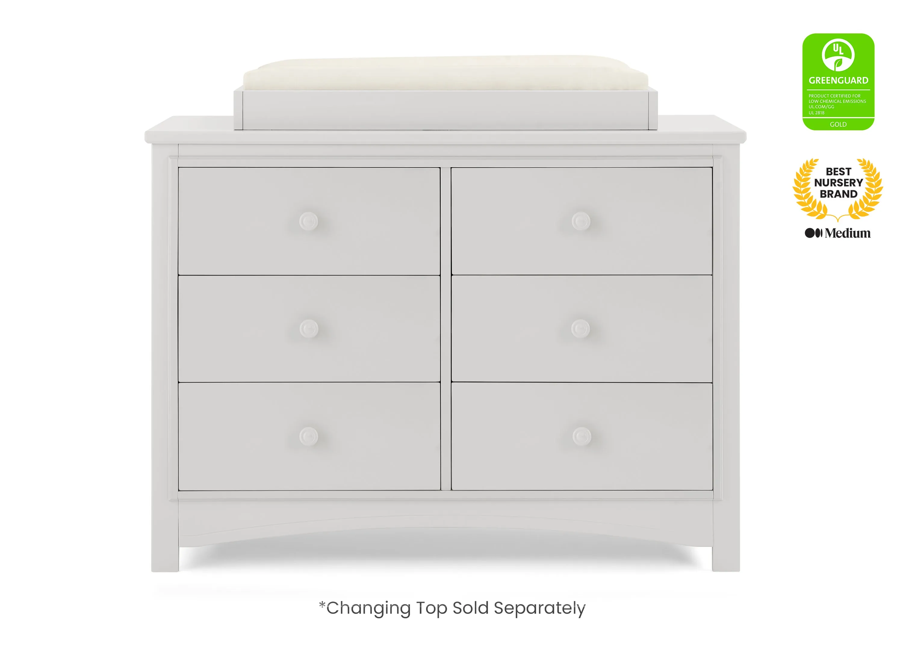 Perry 6 Drawer Dresser with Interlocking Drawers