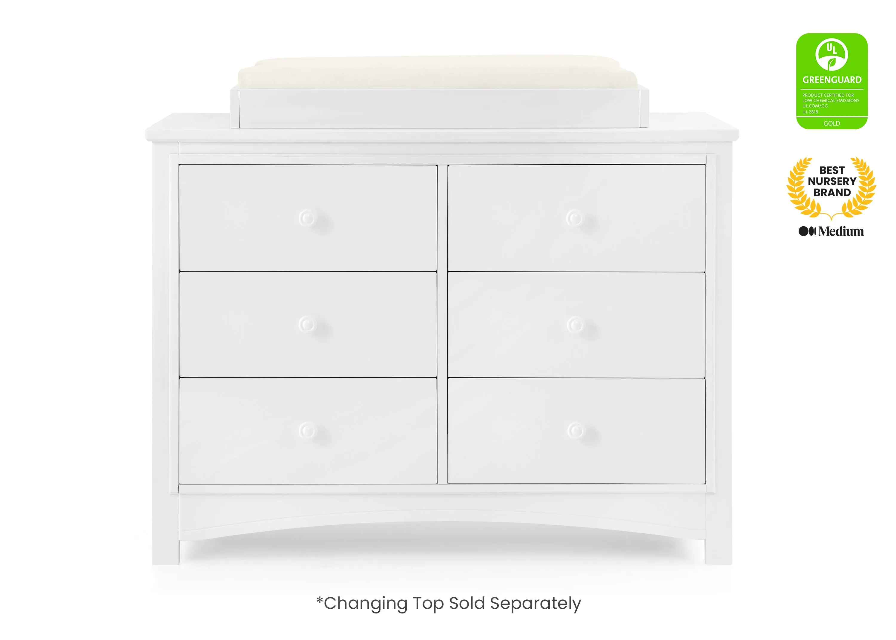 Perry 6 Drawer Dresser with Interlocking Drawers