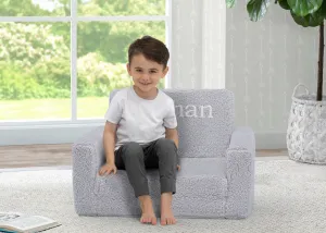 Personalized Cozee Flip-Out Sherpa 2-in-1 Convertible Chair to Lounger for Kids