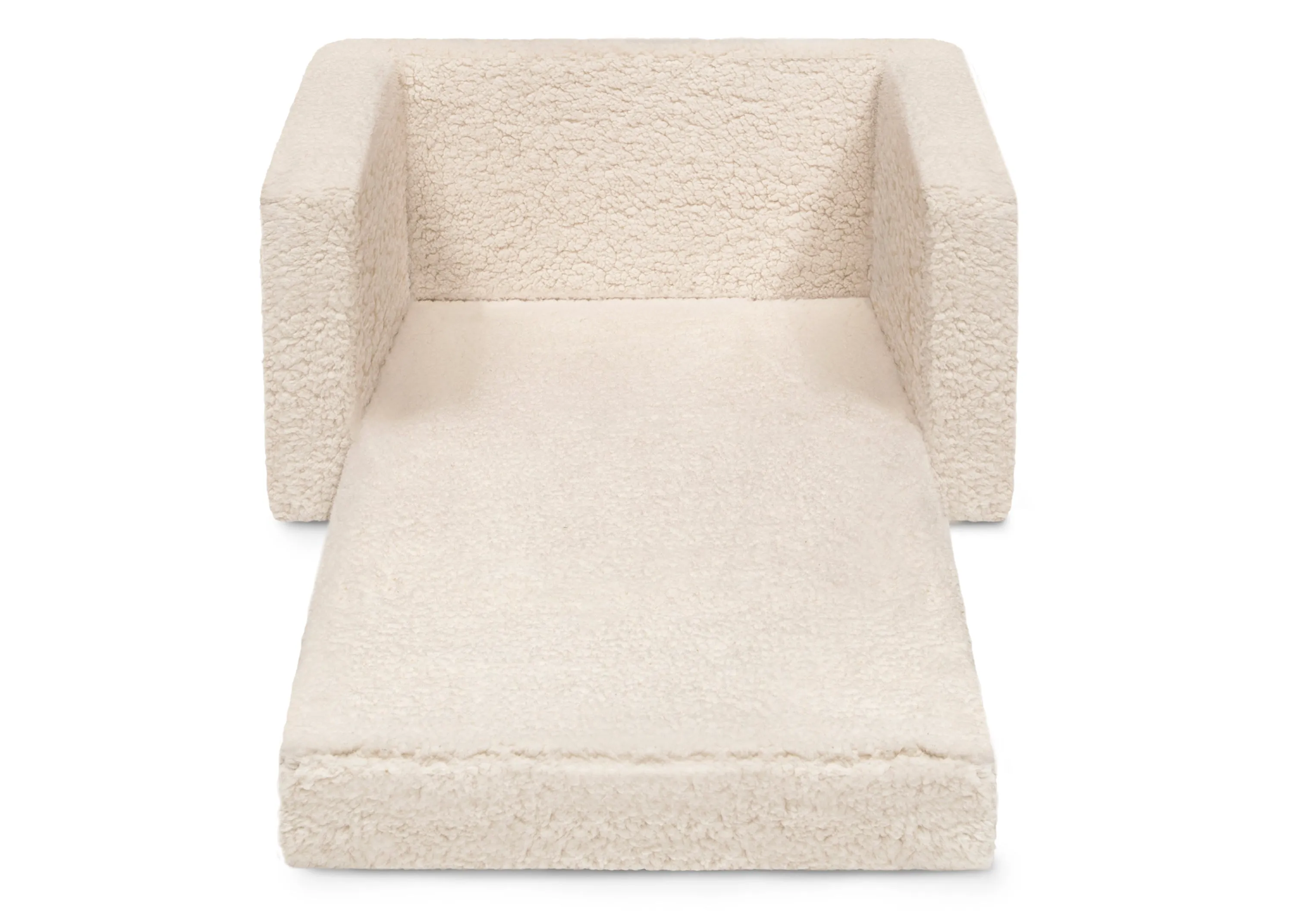 Personalized Cozee Flip-Out Sherpa 2-in-1 Convertible Chair to Lounger for Kids