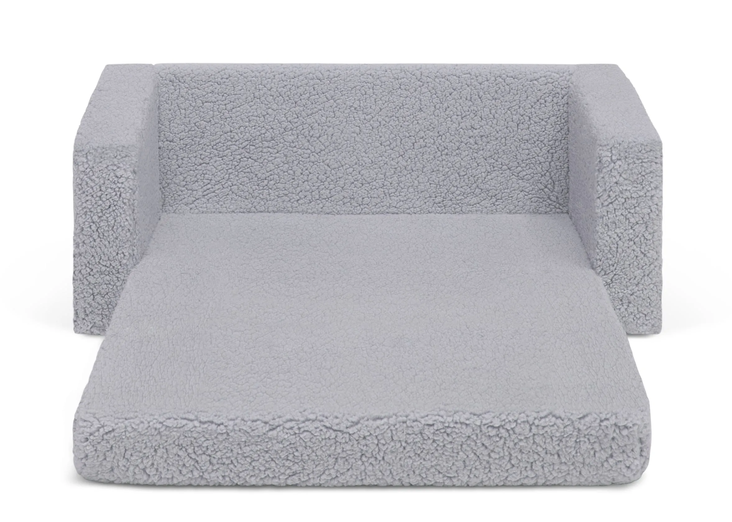 Personalized Cozee Flip-Out Sherpa 2-in-1 Convertible Sofa to Lounger for Kids