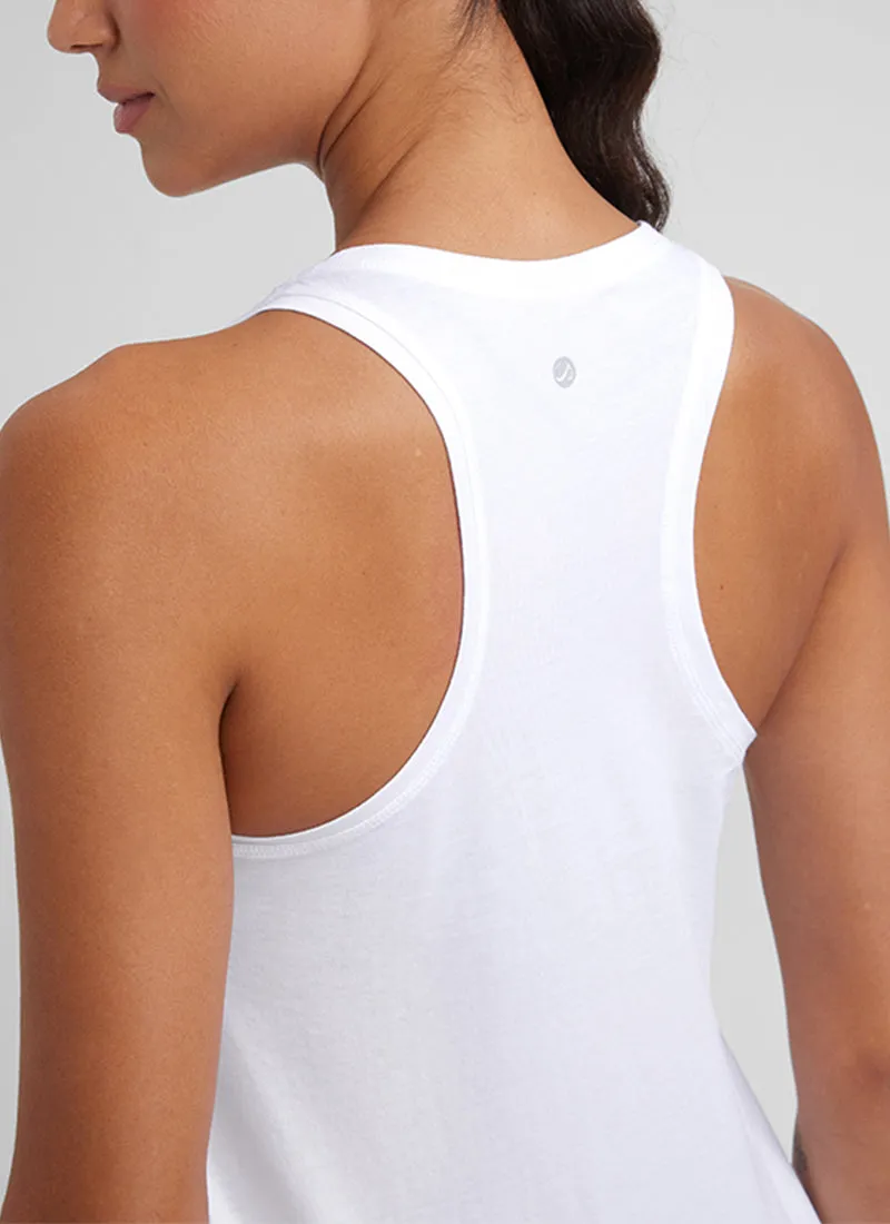 Pima Cotton Hip-Length Tank Racerback