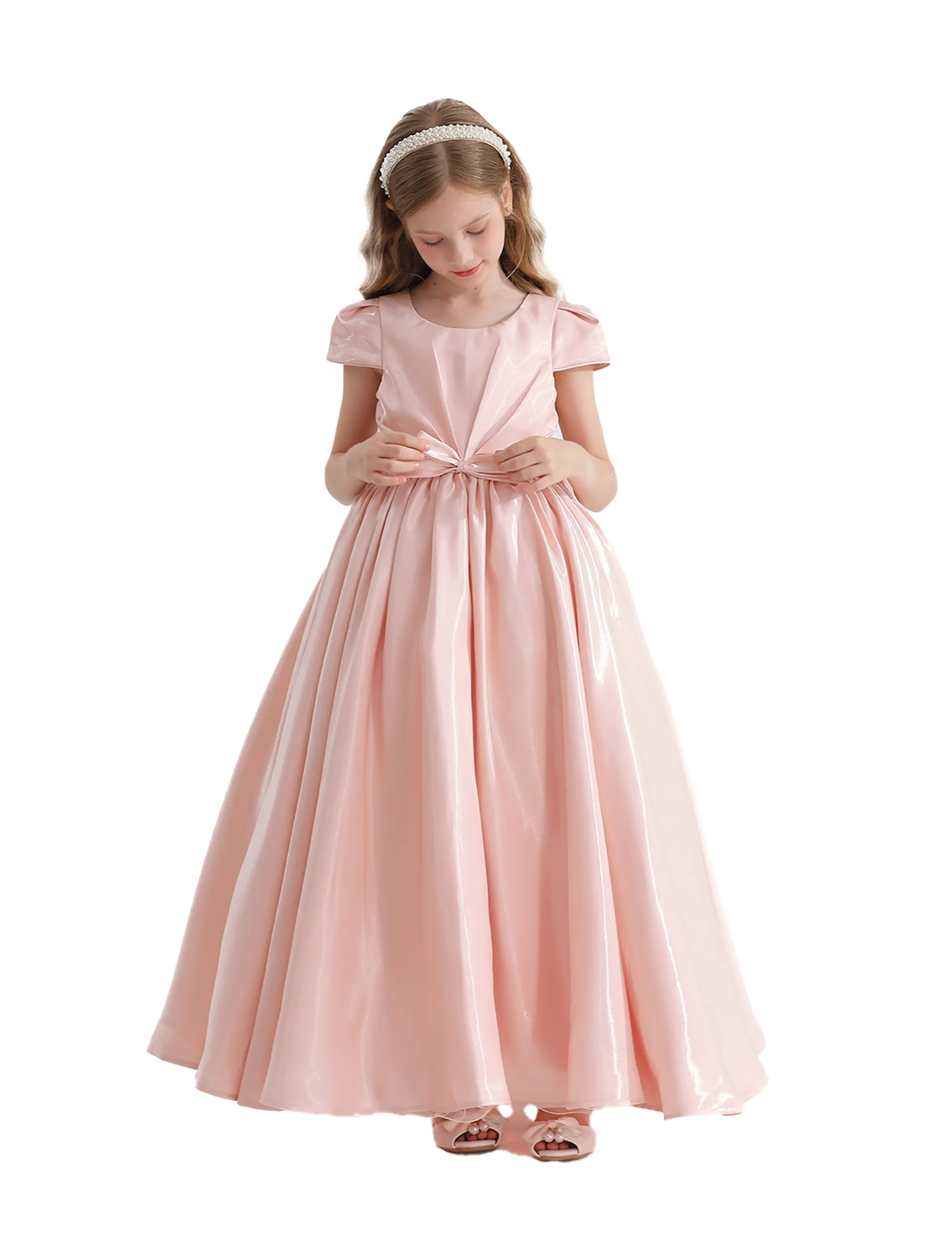Pink Bow Long Brea Dress
