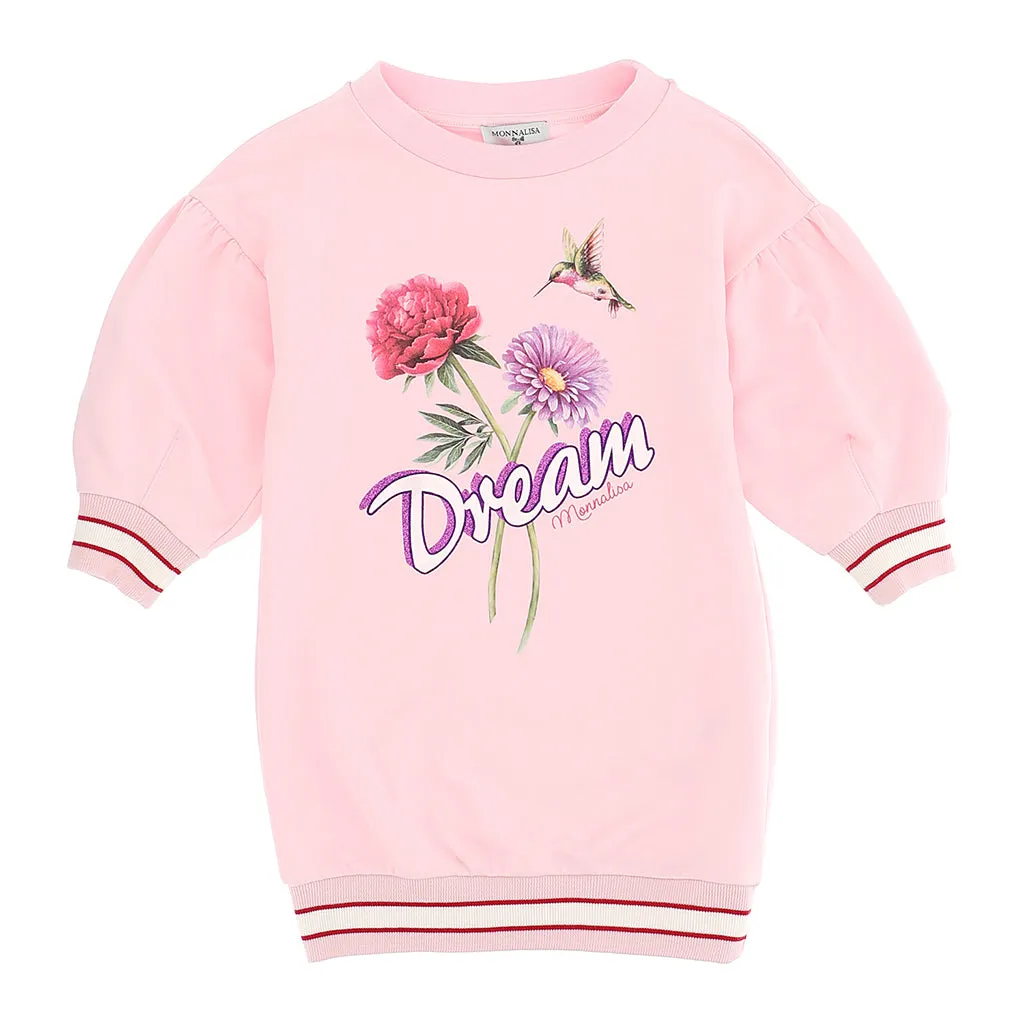 Pink Floral Dream Sweater Dress
