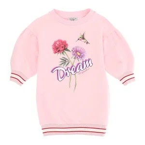 Pink Floral Dream Sweater Dress