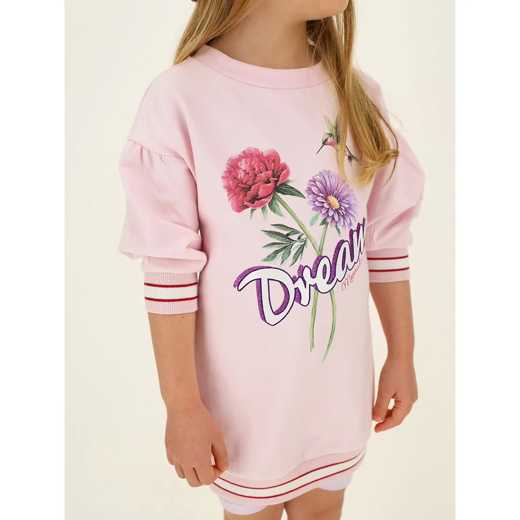 Pink Floral Dream Sweater Dress
