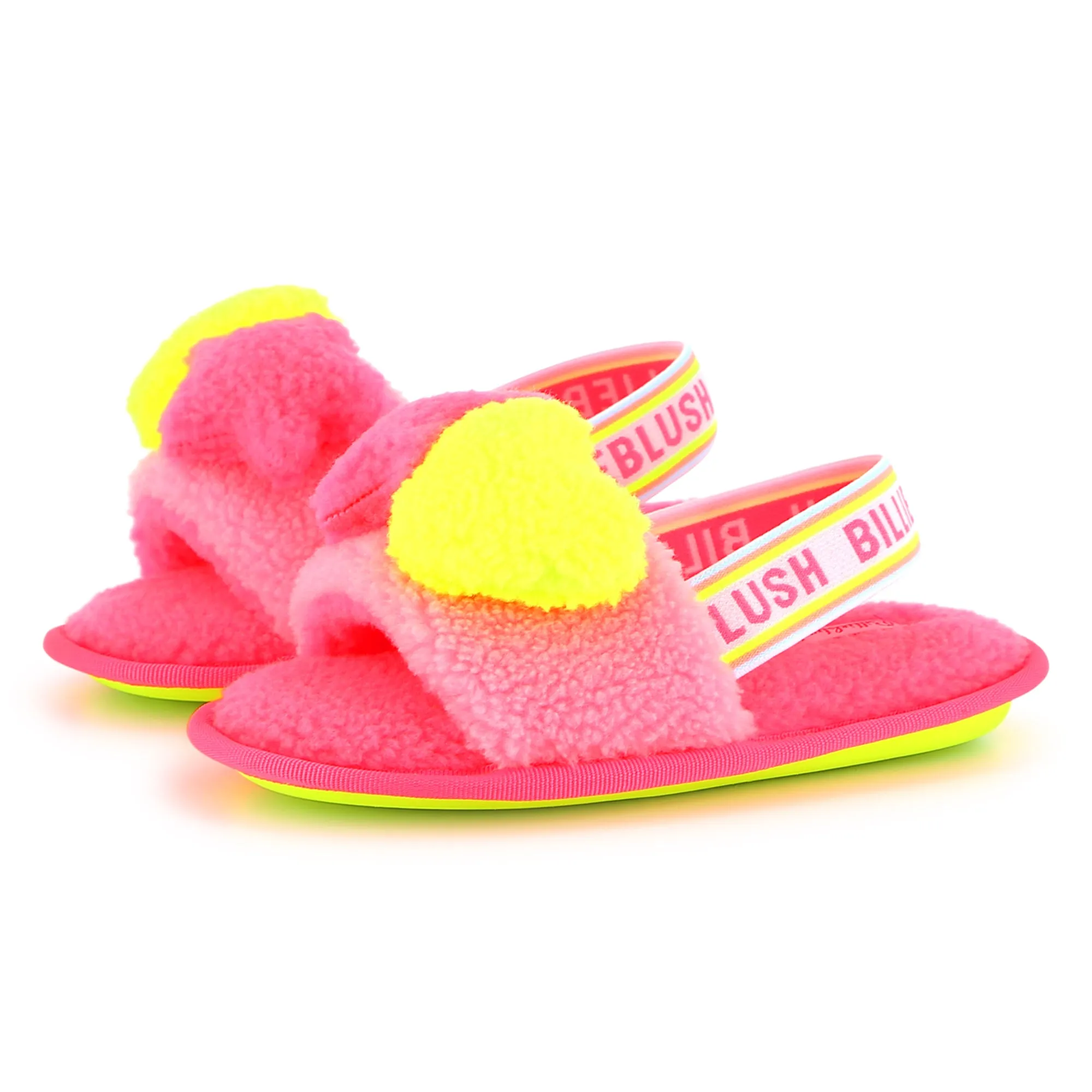 Pink Fluffy Slingback Strap Sandal