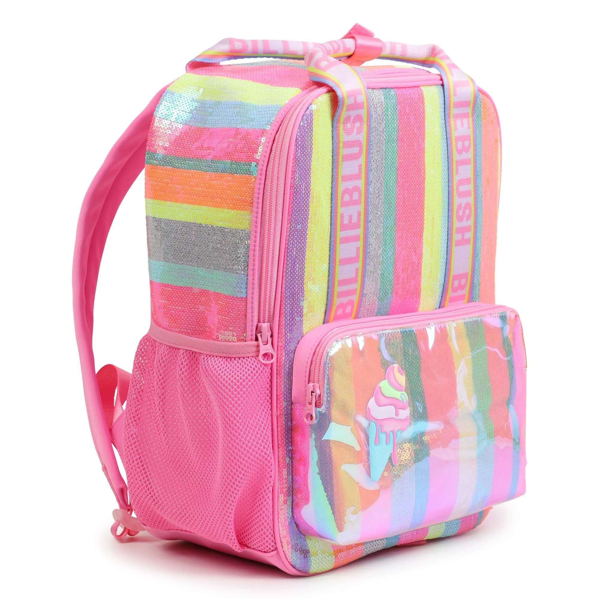 Pink Rainbow Icecream Rucksack Backpack