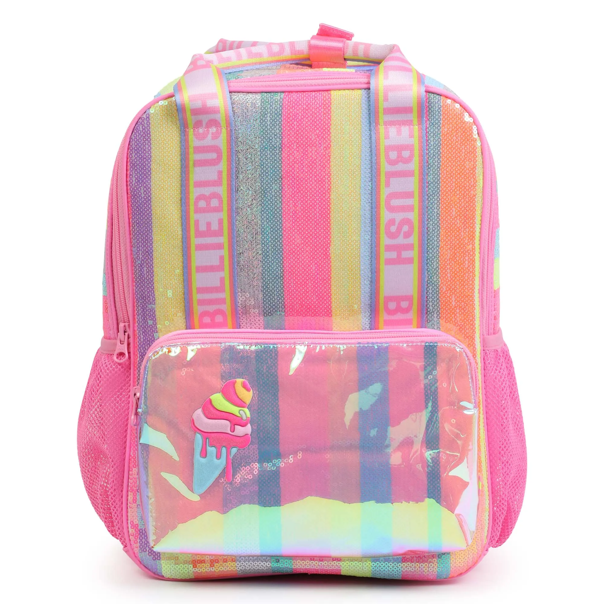 Pink Rainbow Icecream Rucksack Backpack