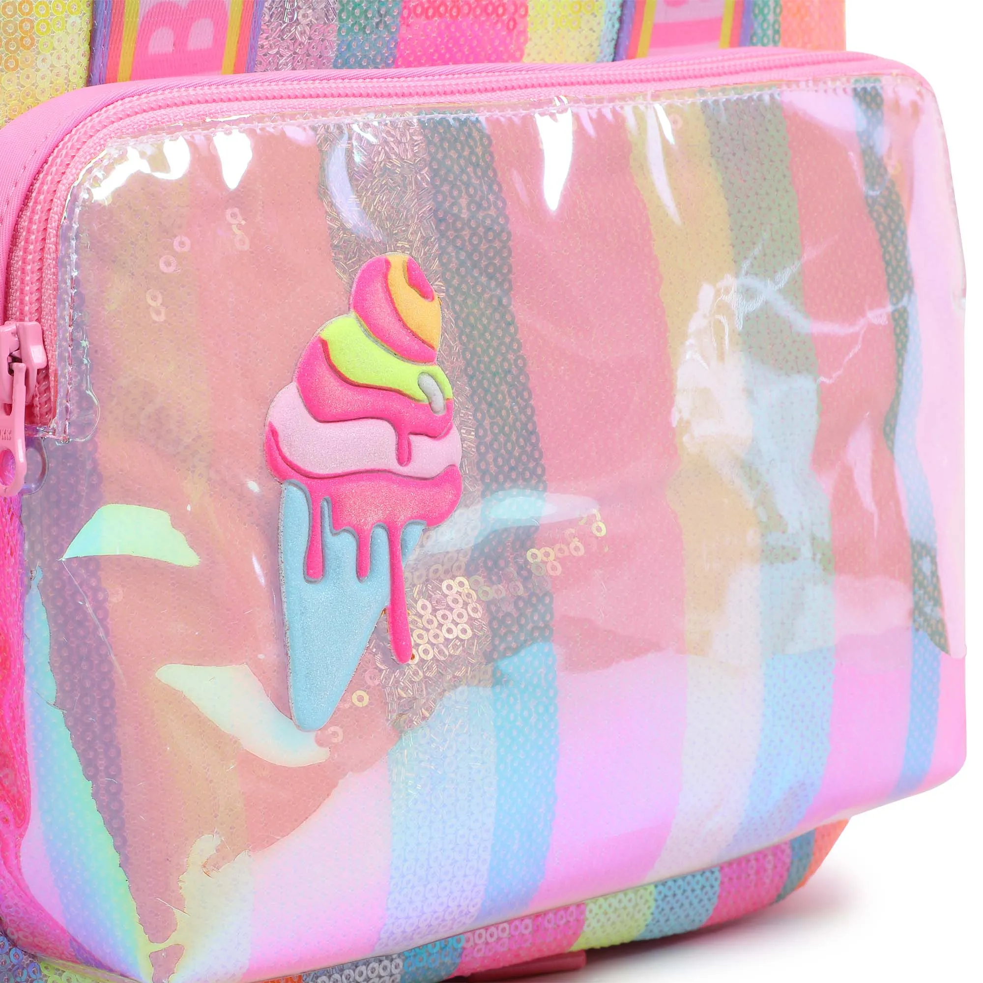 Pink Rainbow Icecream Rucksack Backpack