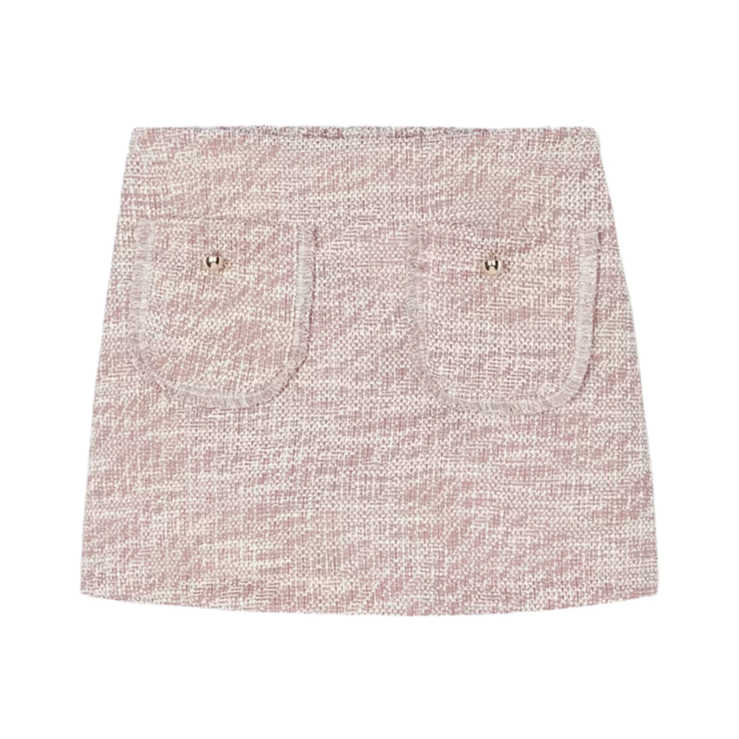 Pink Rose Tweed Skirt
