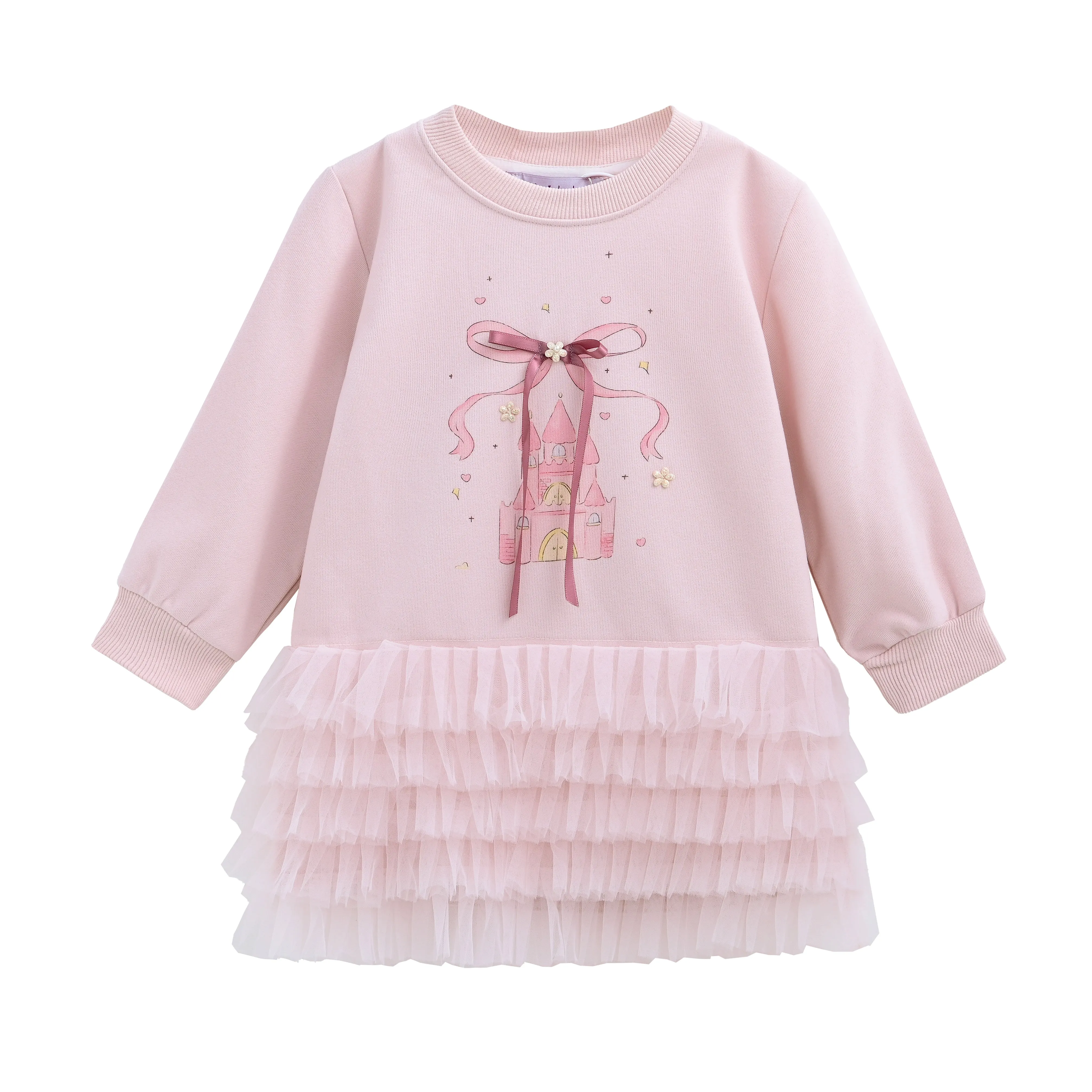 Pink Ruffle Ribbon Dress