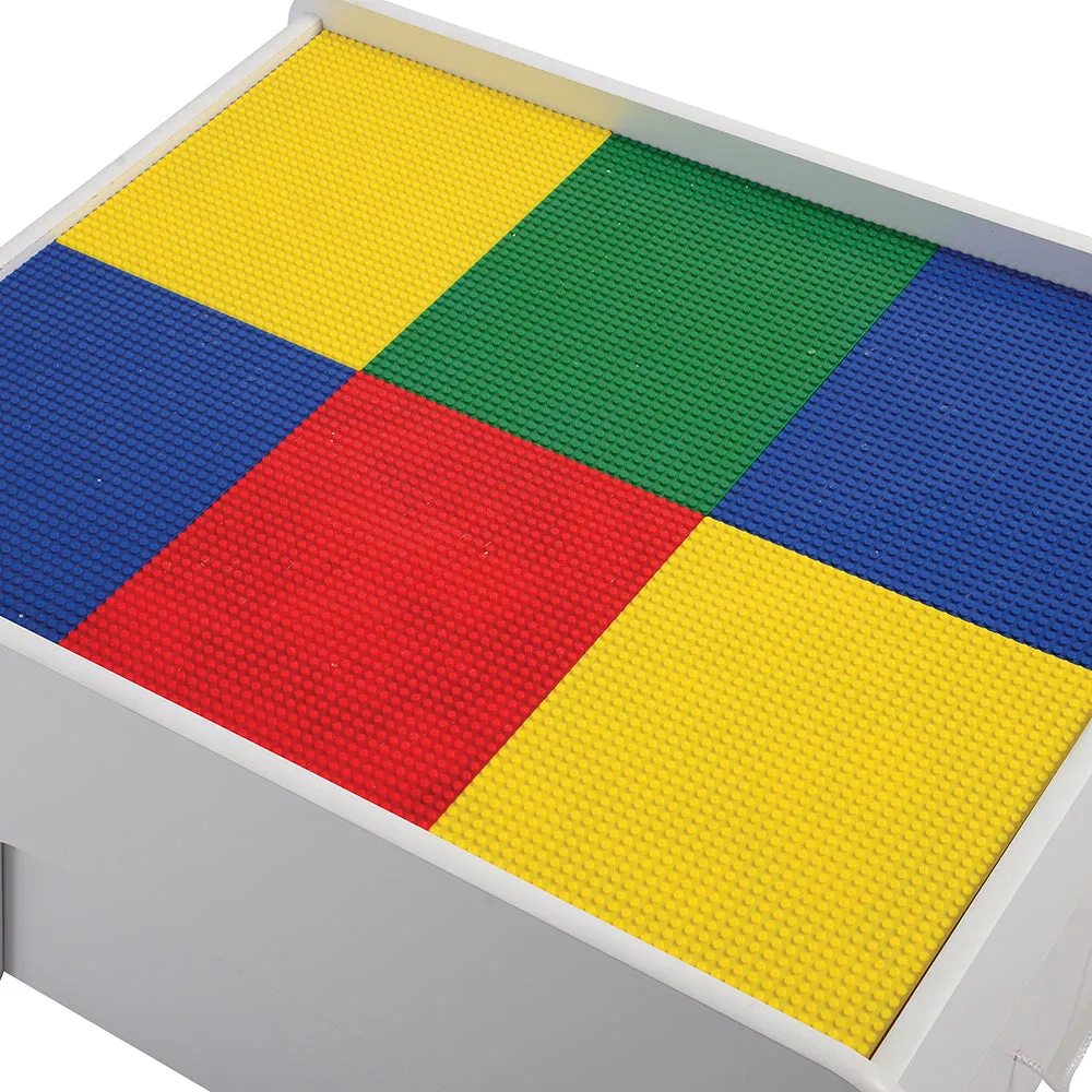 Preschool Building Brick Activity Table with Storage Drawer