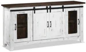 Pueblo 70" TV Stand - Weathered White