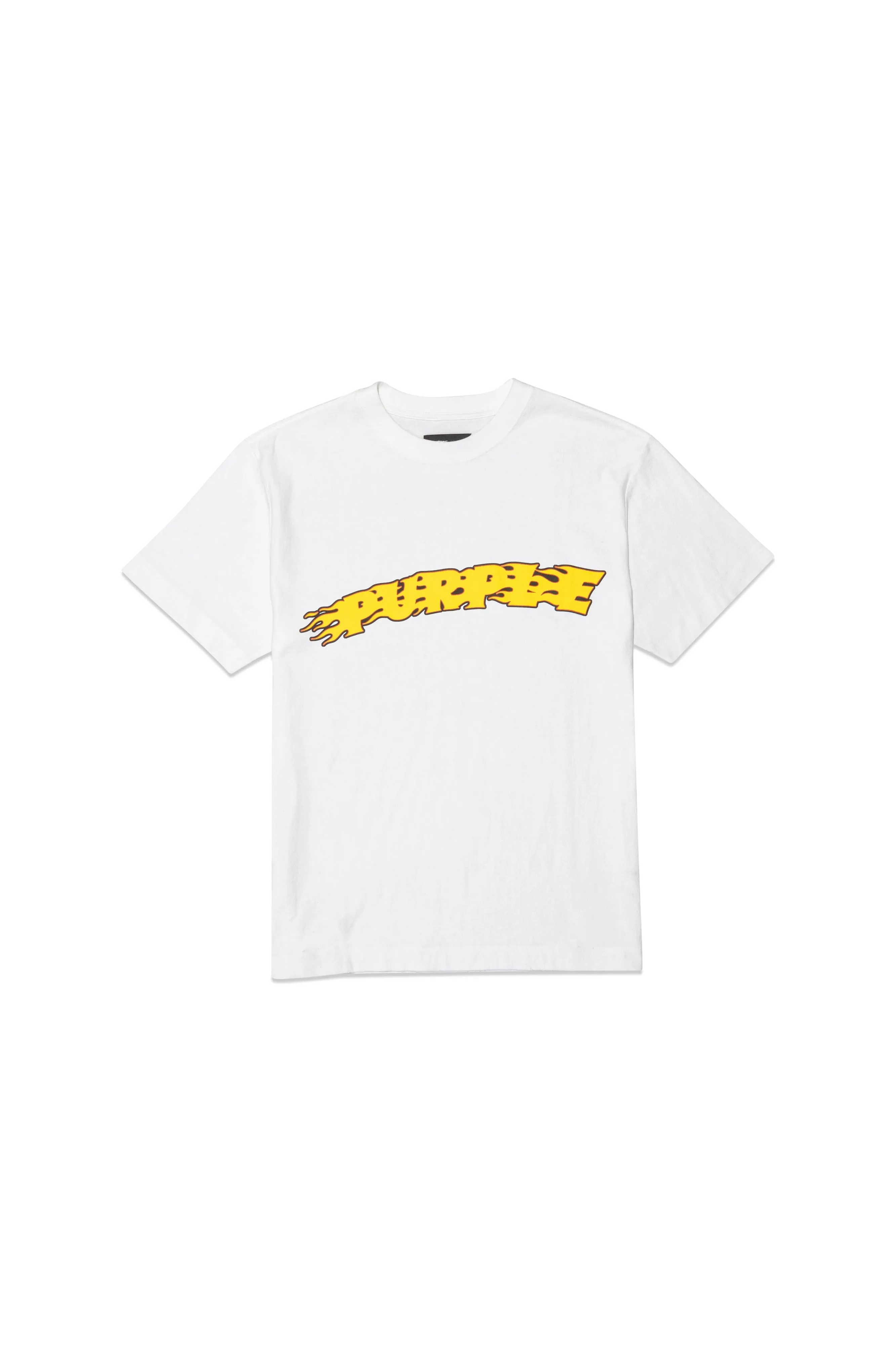Purple Brand Textured Jersey Ss Tee- OFF WHITE