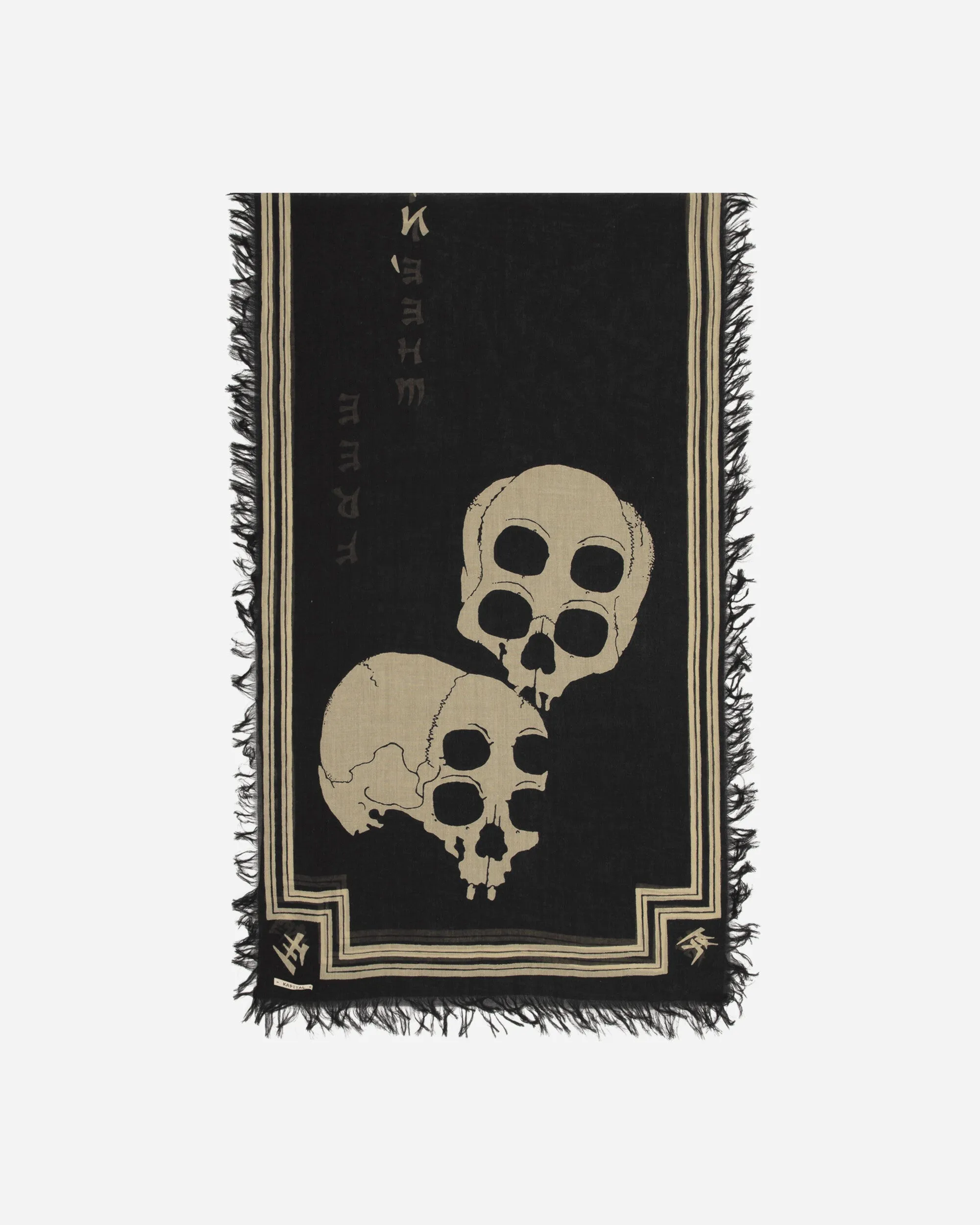 Rayon Wabi Sabi Rainskull Stole Black