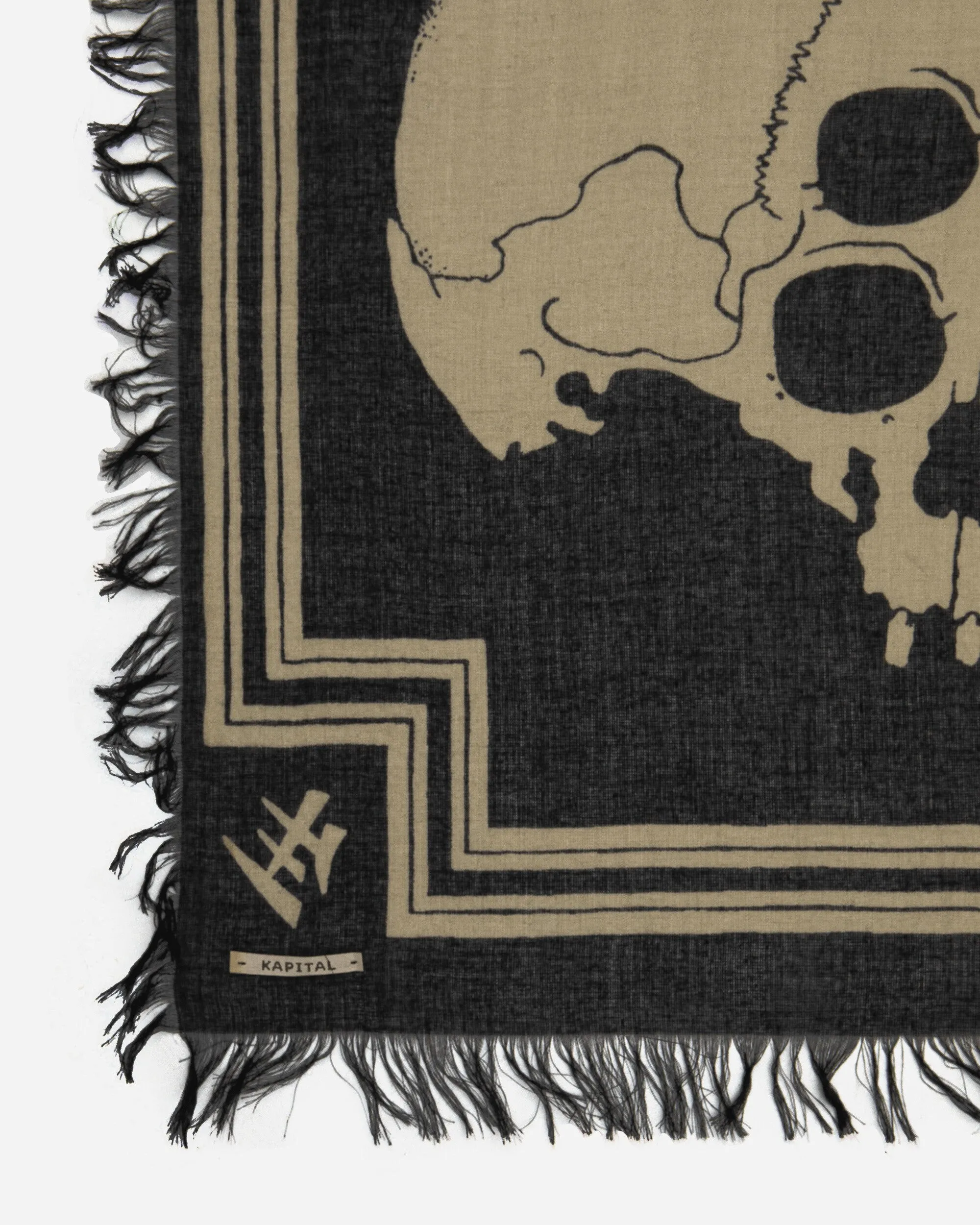 Rayon Wabi Sabi Rainskull Stole Black