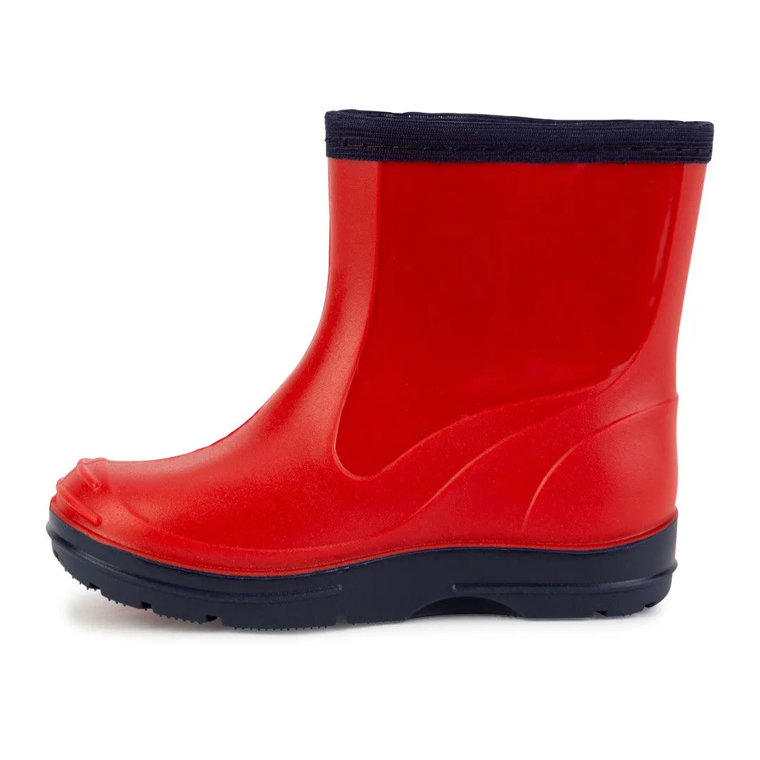 Red Rubber Wellington Boots