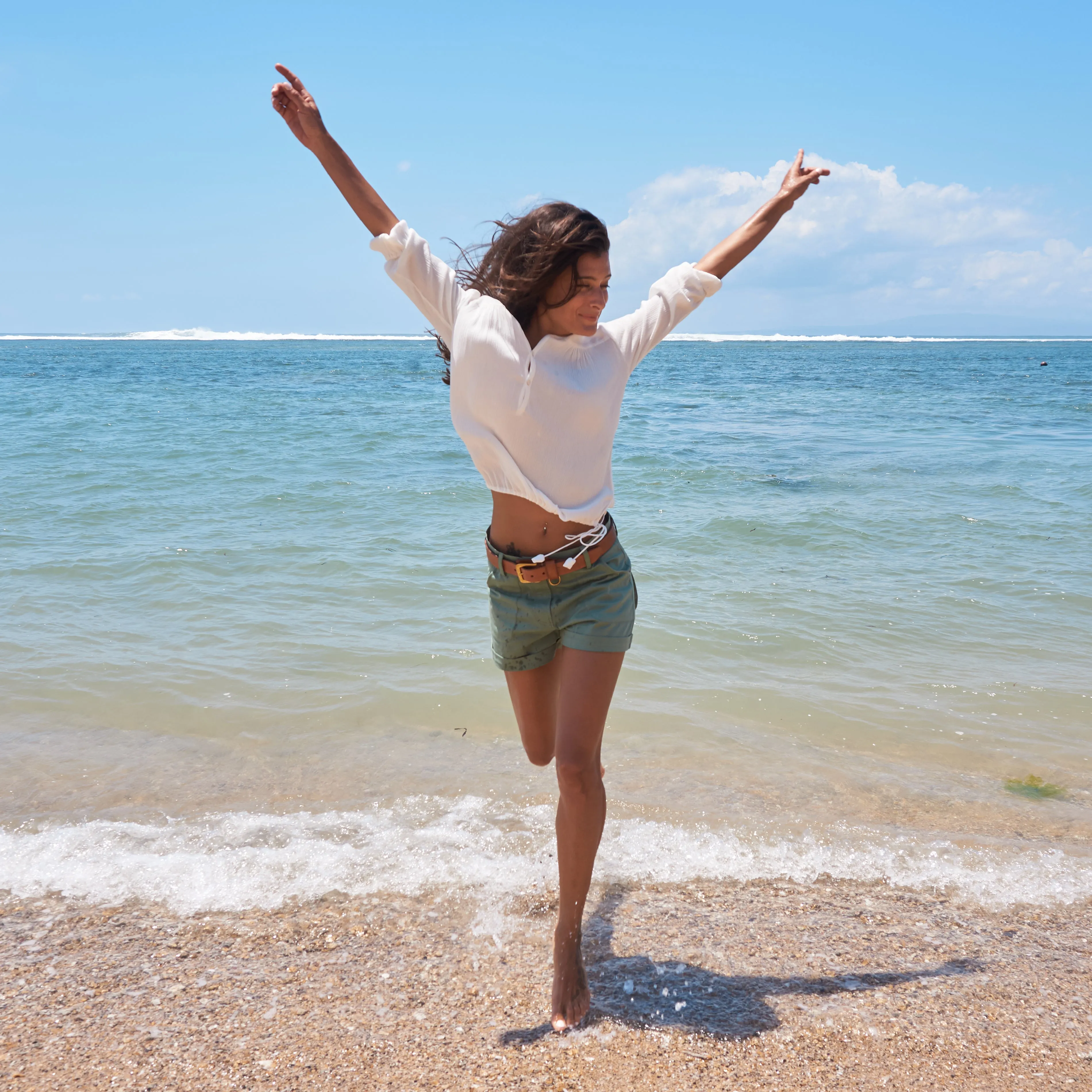 RIVER SHORTS - Cotton Twill | Light Olive Green