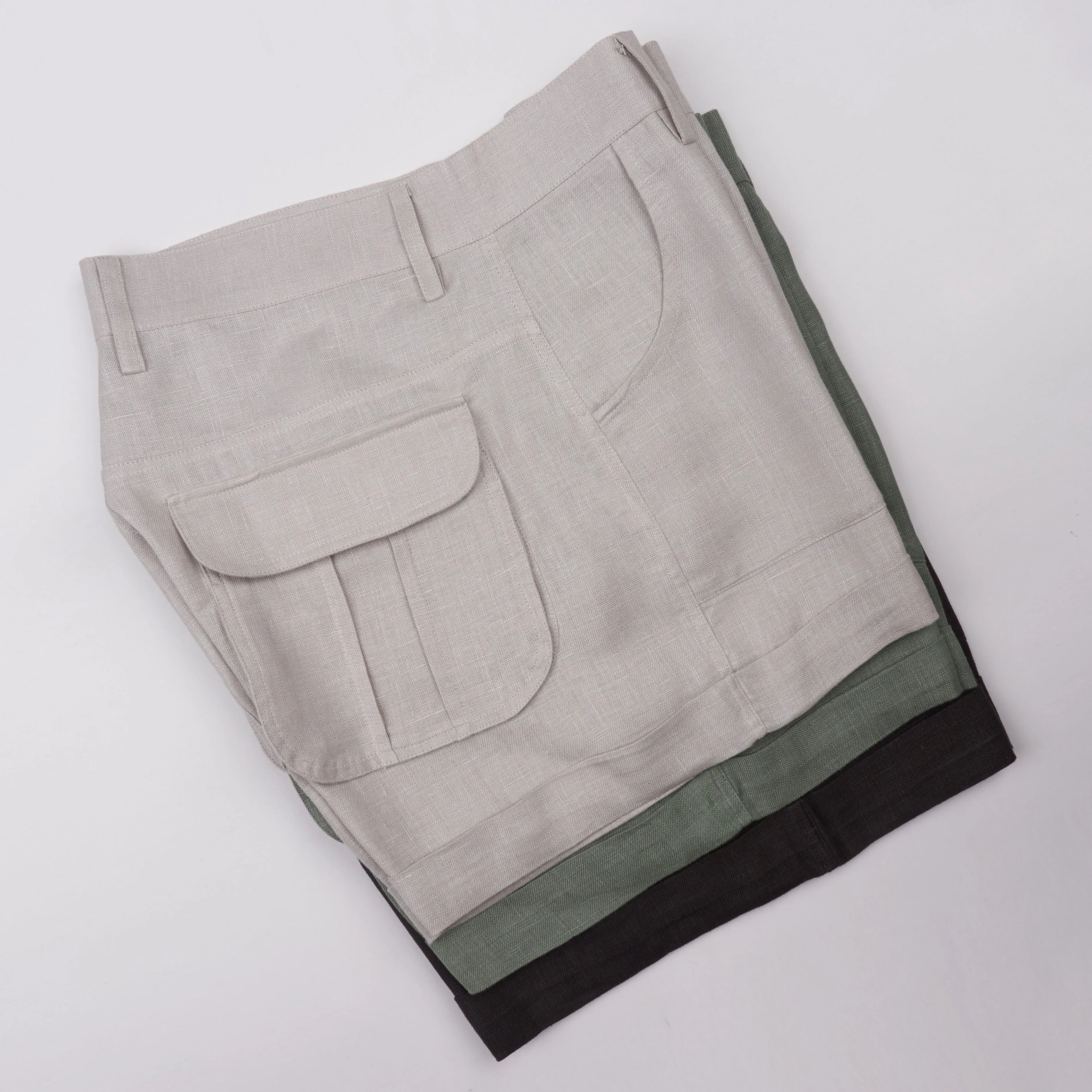RIVER SHORTS - Linen | Light Grey Greige