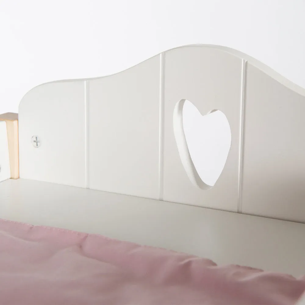 Roba Scarlett Doll Bed with Storage - White & Pink