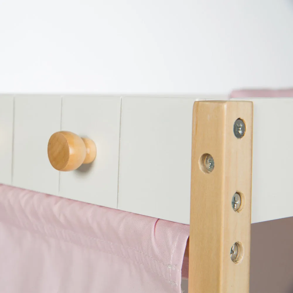 Roba Scarlett Doll Bed with Storage - White & Pink