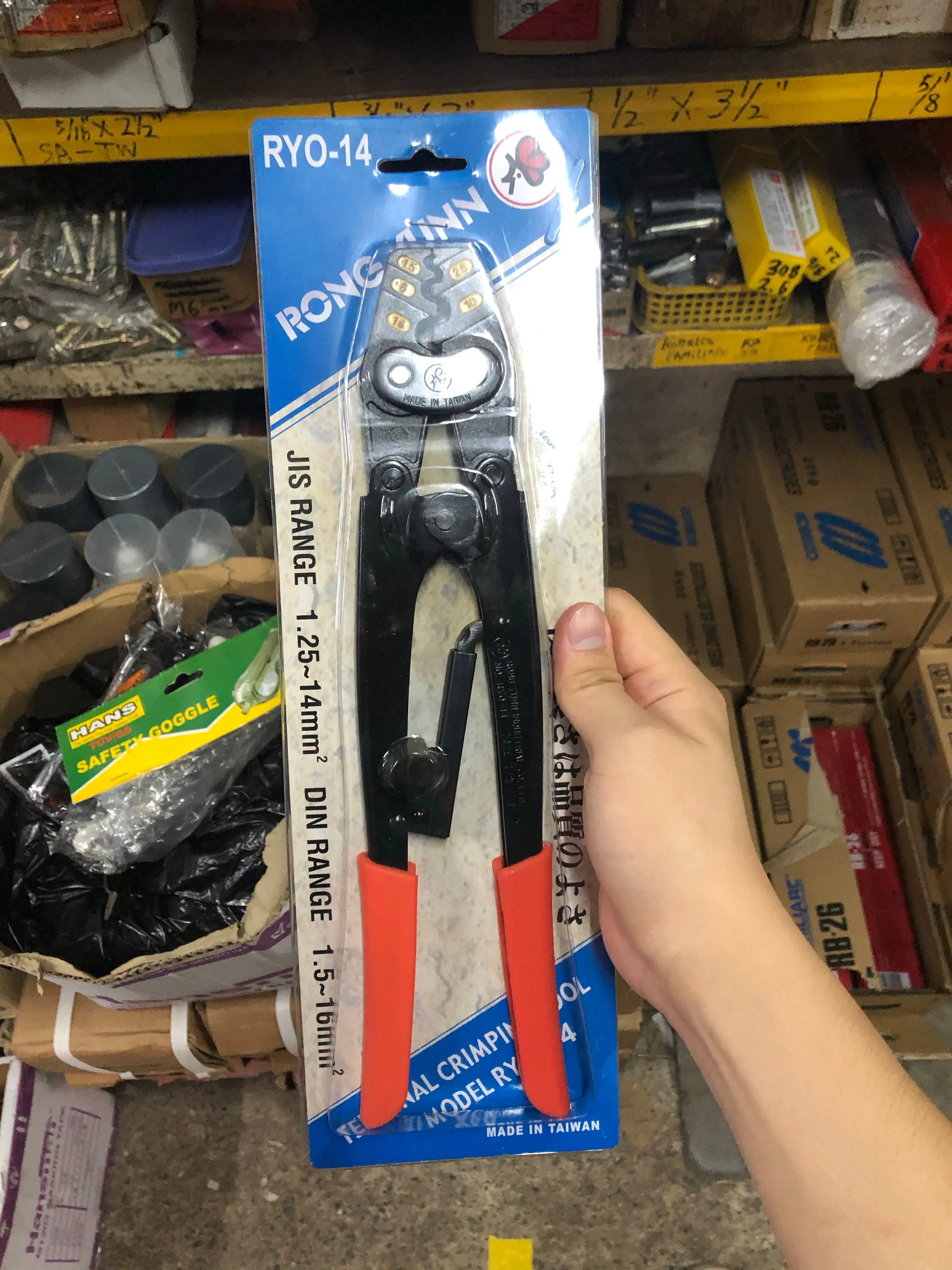 Rong Yunn (Taiwan) Dia. 14mm Terminal Crimping Tool | Model : CT2-RYO-014 (RYO-14)