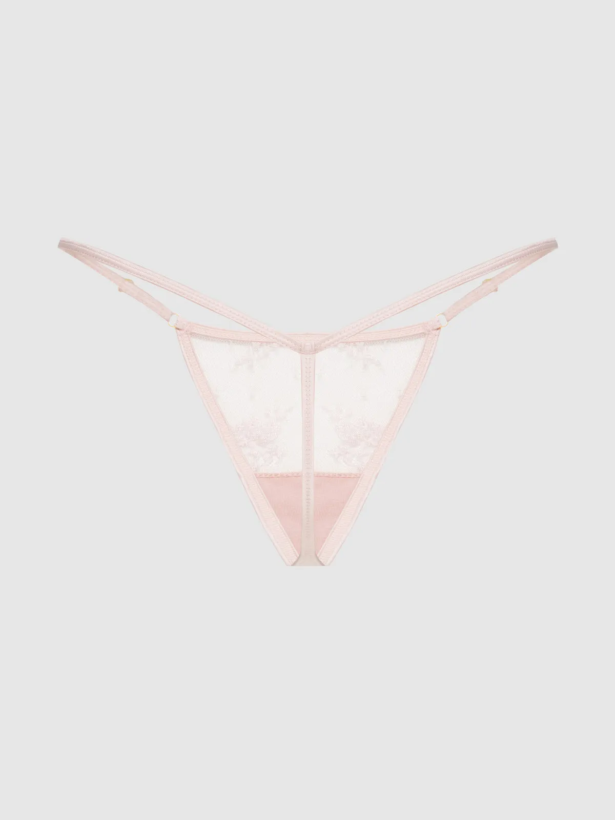 Rosalind Lace & Satin Trimmed G-String
