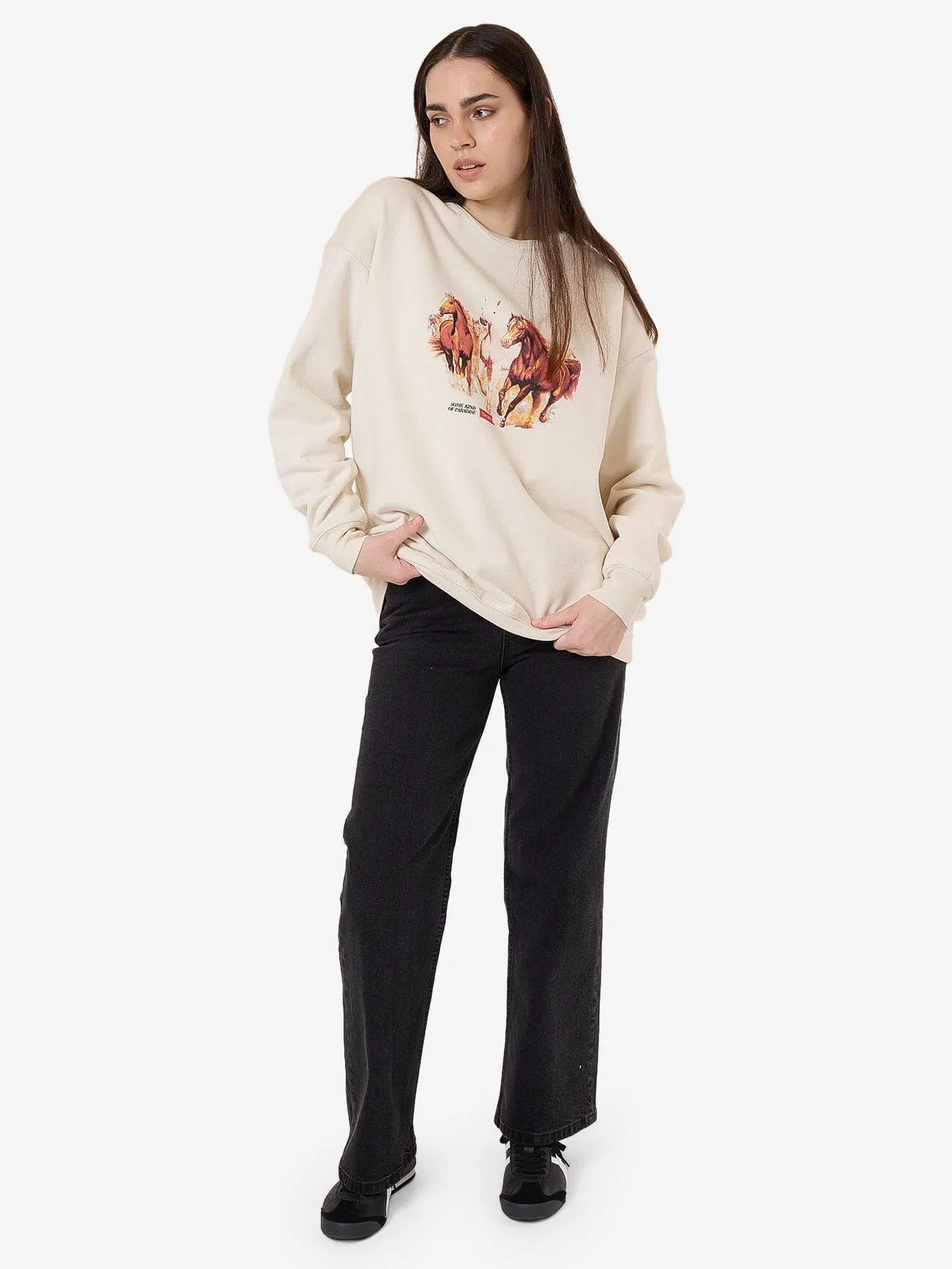 Ruthless Frontier Slouch Crew - Heritage White
