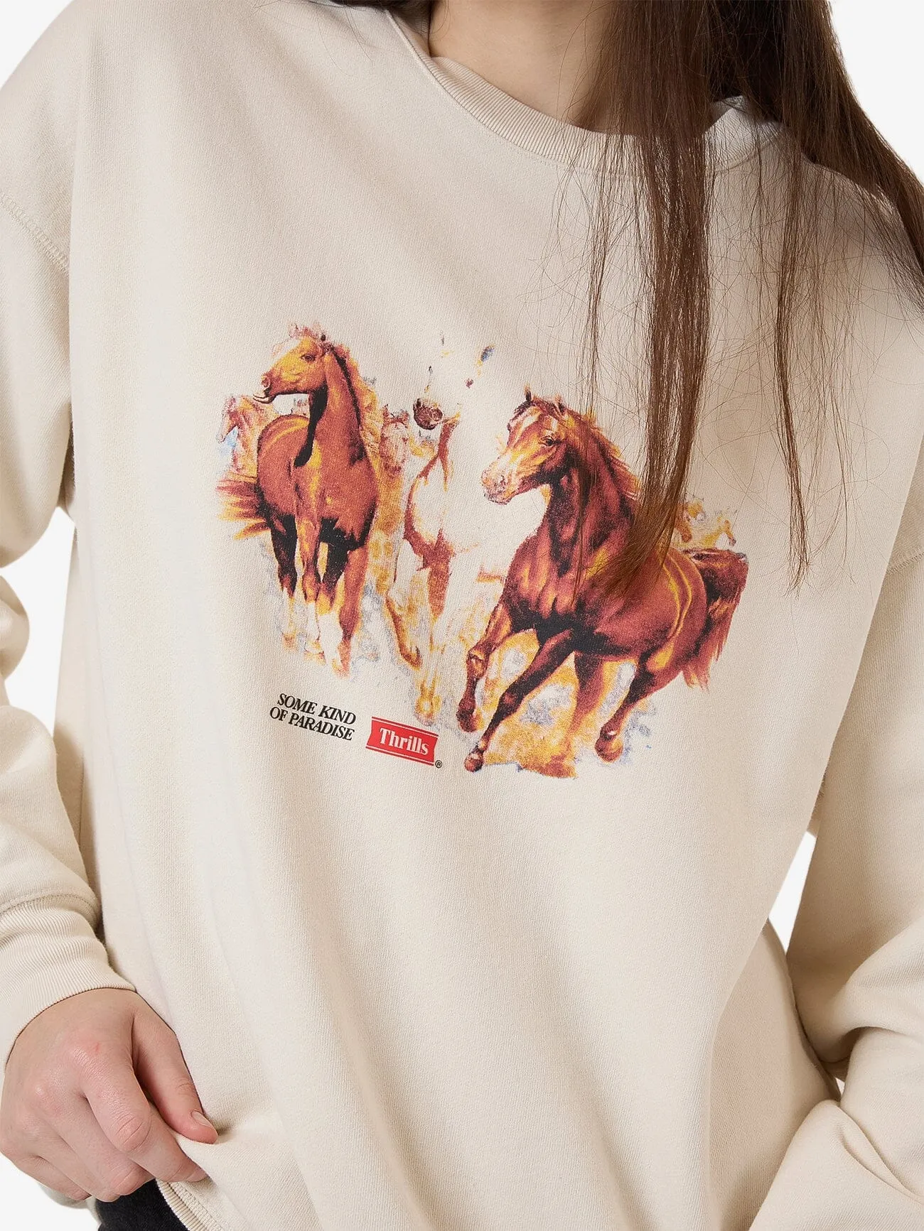 Ruthless Frontier Slouch Crew - Heritage White