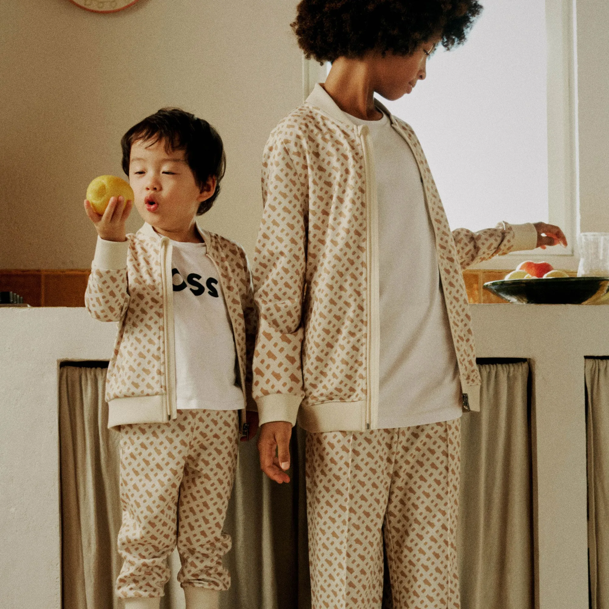 Sand Cardigan Patterned Pants Set
