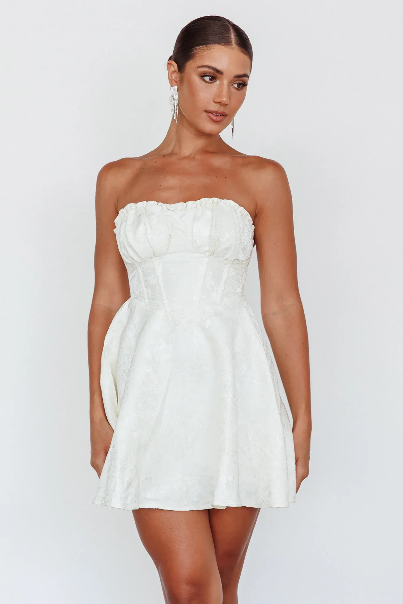 Savanna Corset Bodice Mini Dress Ivory