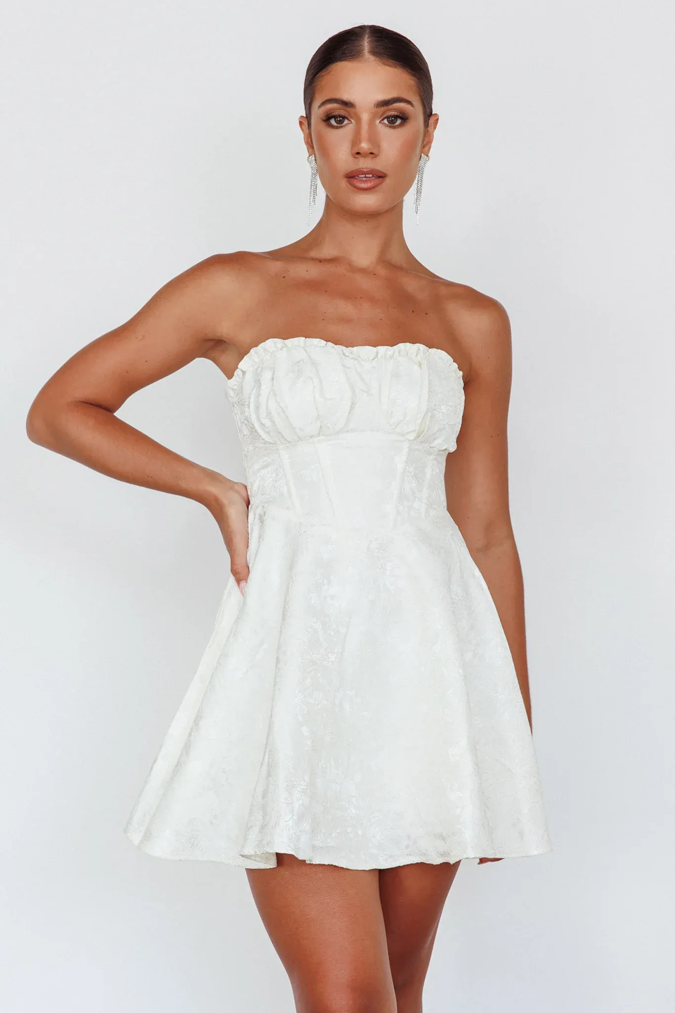 Savanna Corset Bodice Mini Dress Ivory