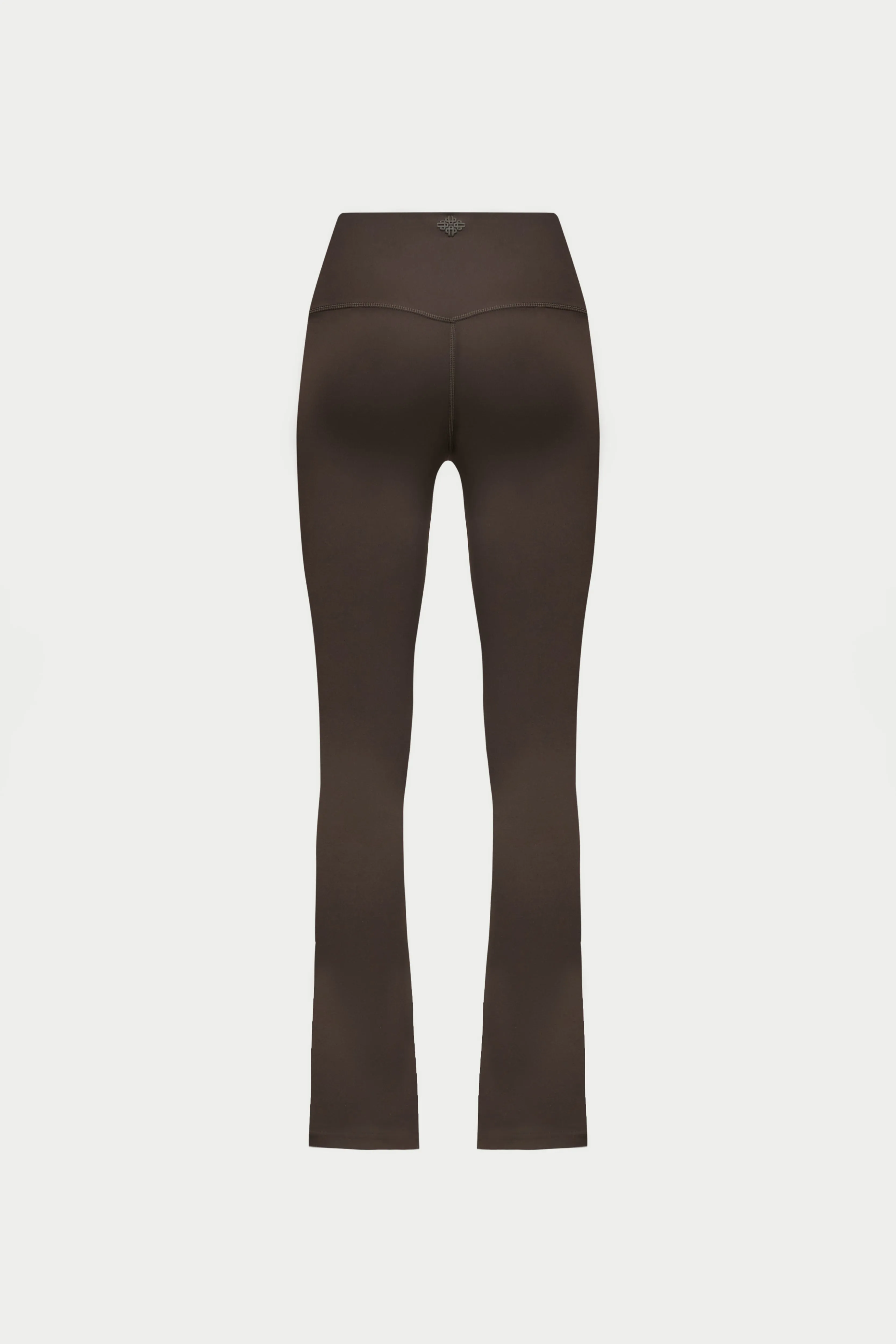 SCULPTING STRETCH ZIP HEM LEGGINGS - CHOCOLATE