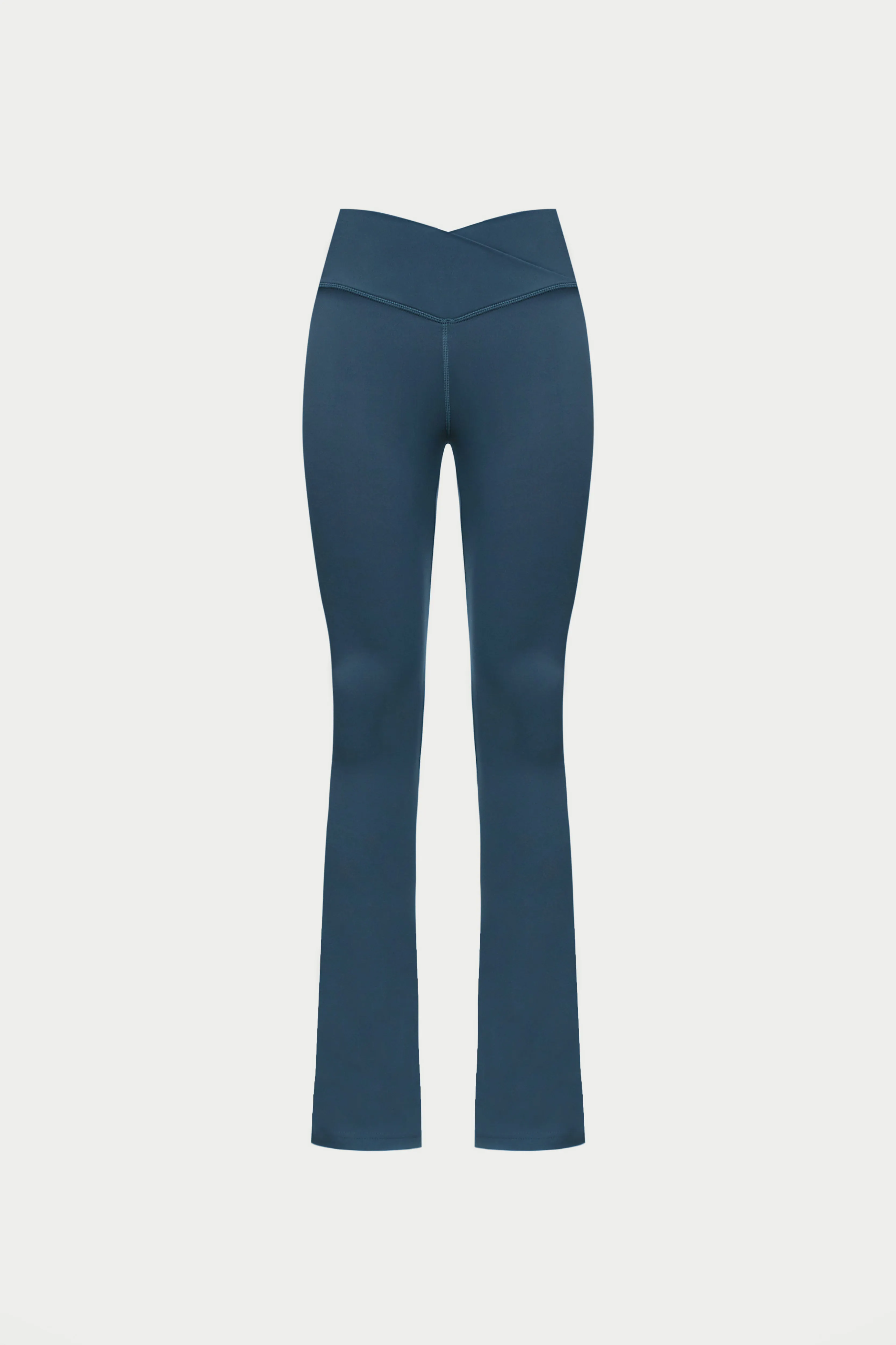 SCULPTING STRETCH ZIP HEM LEGGINGS - PETROL BLUE