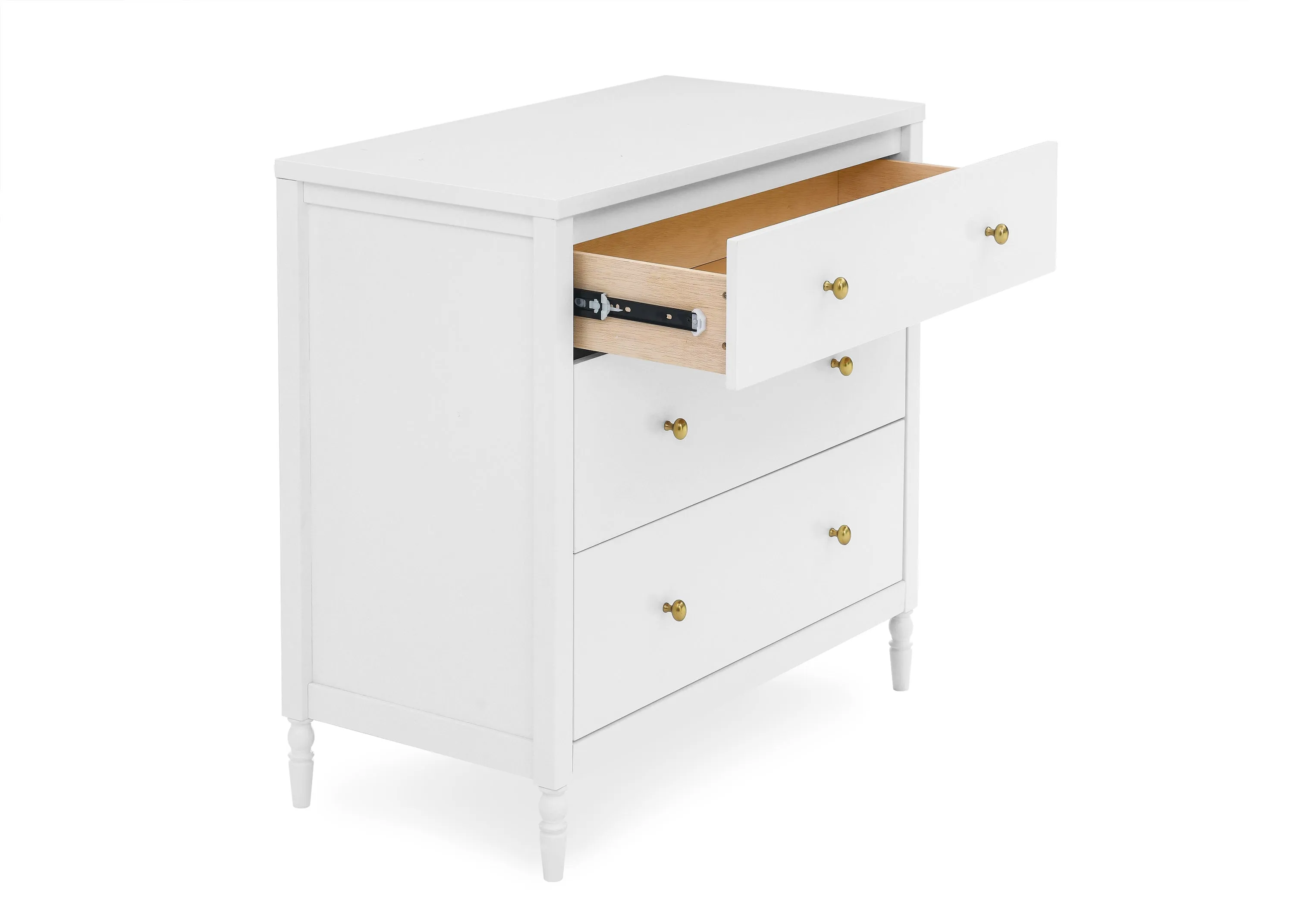 Serena 3 Drawer Dresser with Changing Top and Interlocking Drawers