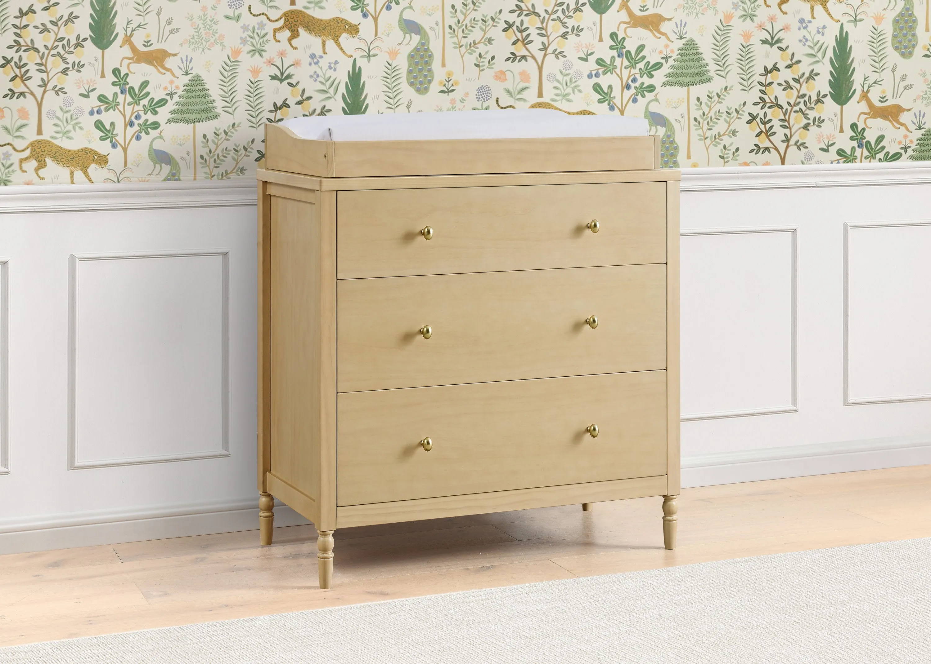 Serena 3 Drawer Dresser with Changing Top and Interlocking Drawers