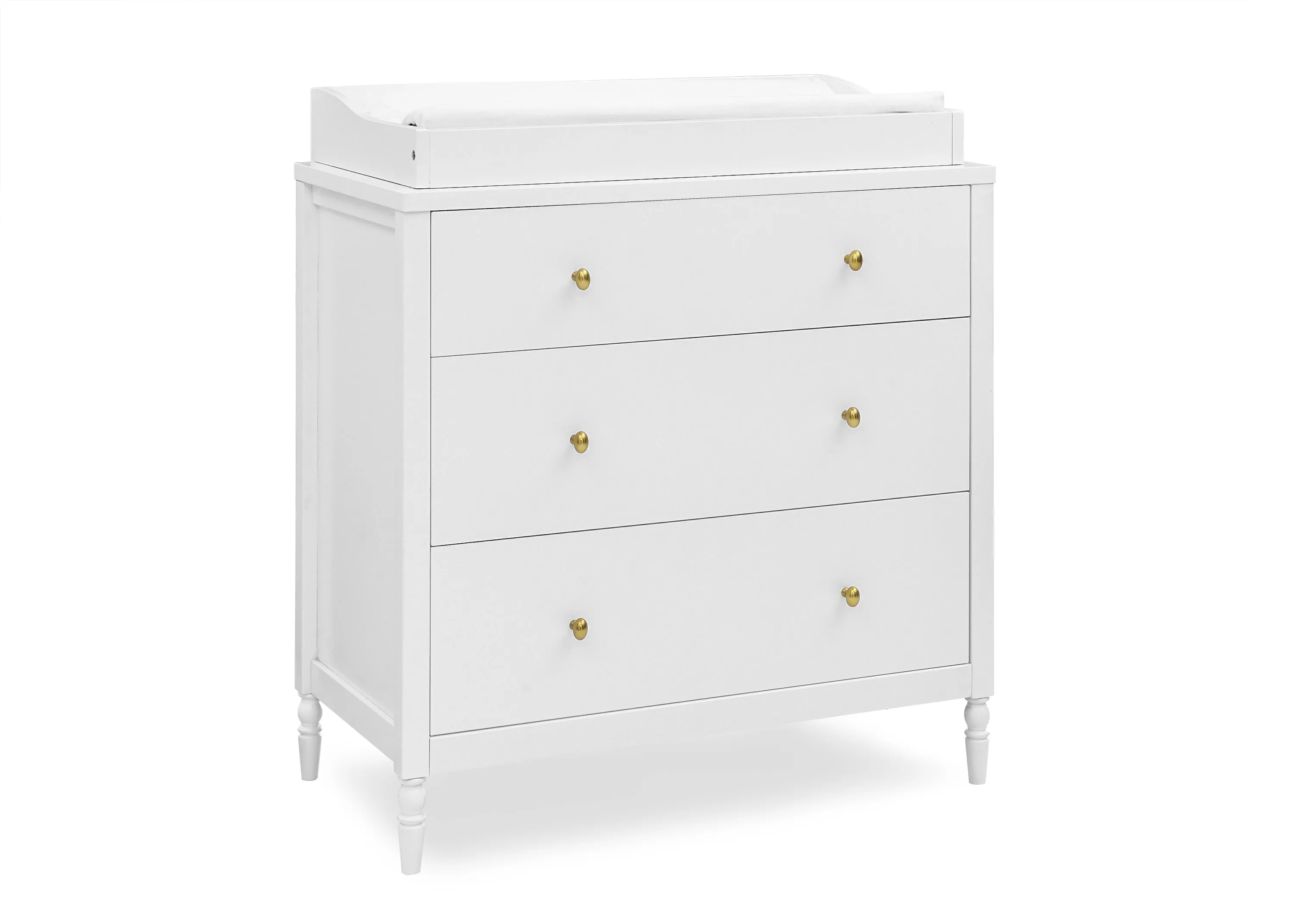 Serena 3 Drawer Dresser with Changing Top and Interlocking Drawers