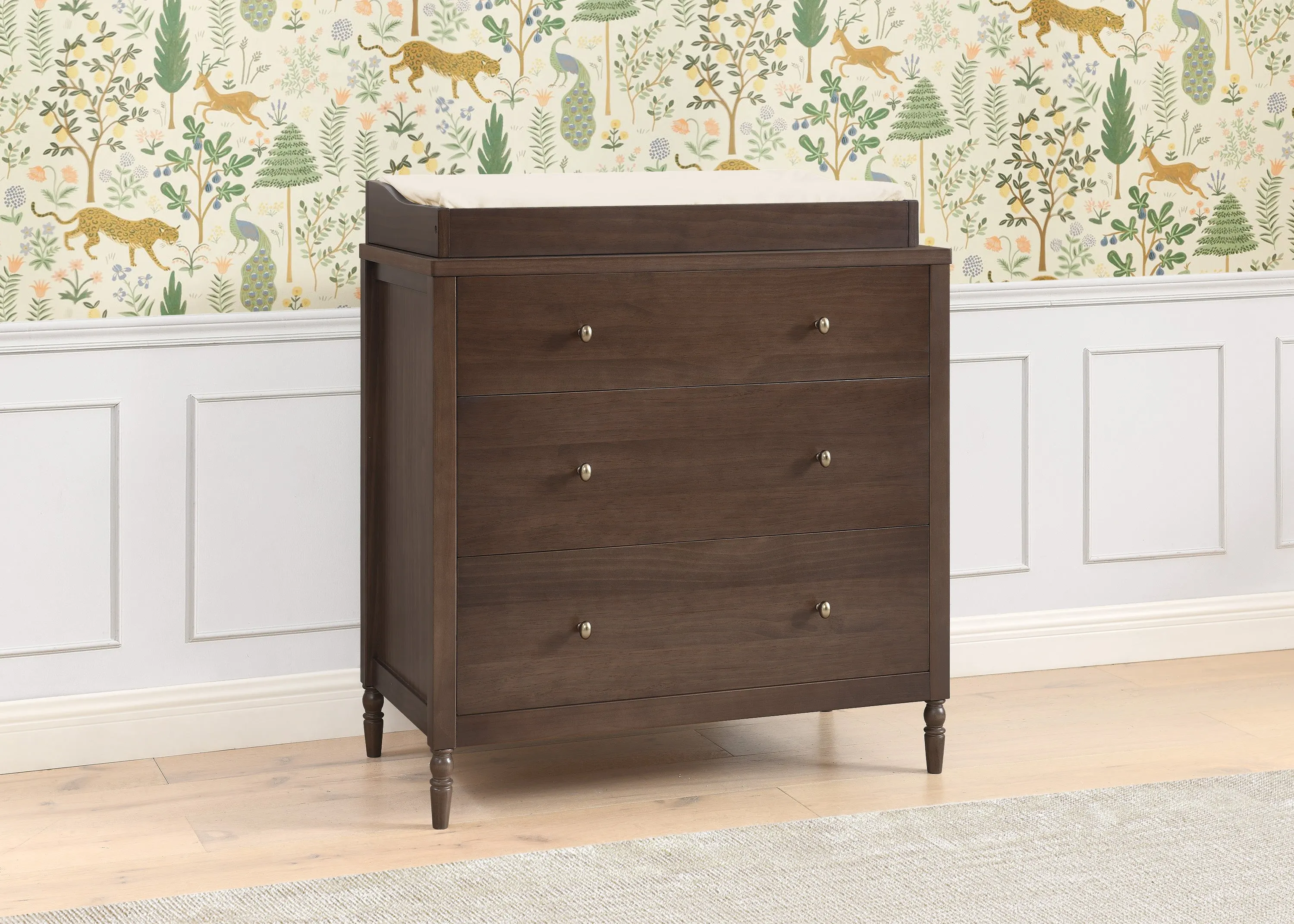 Serena 3 Drawer Dresser with Changing Top and Interlocking Drawers