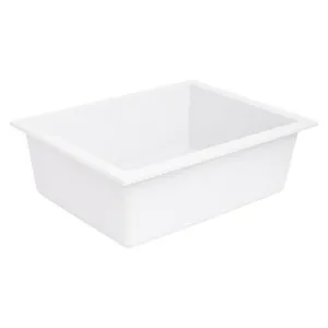 Signature Hardware ON5610ST-58UG-U Single bowl Undermount Sink-Granite Composite-22-1/16"x17-3/4"x7-7/8"-No Overflow, No Drains-Includes Mounting Hardware-Milk White 58UG
