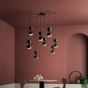 Simplistic Metal Modular 8 Light Pendant