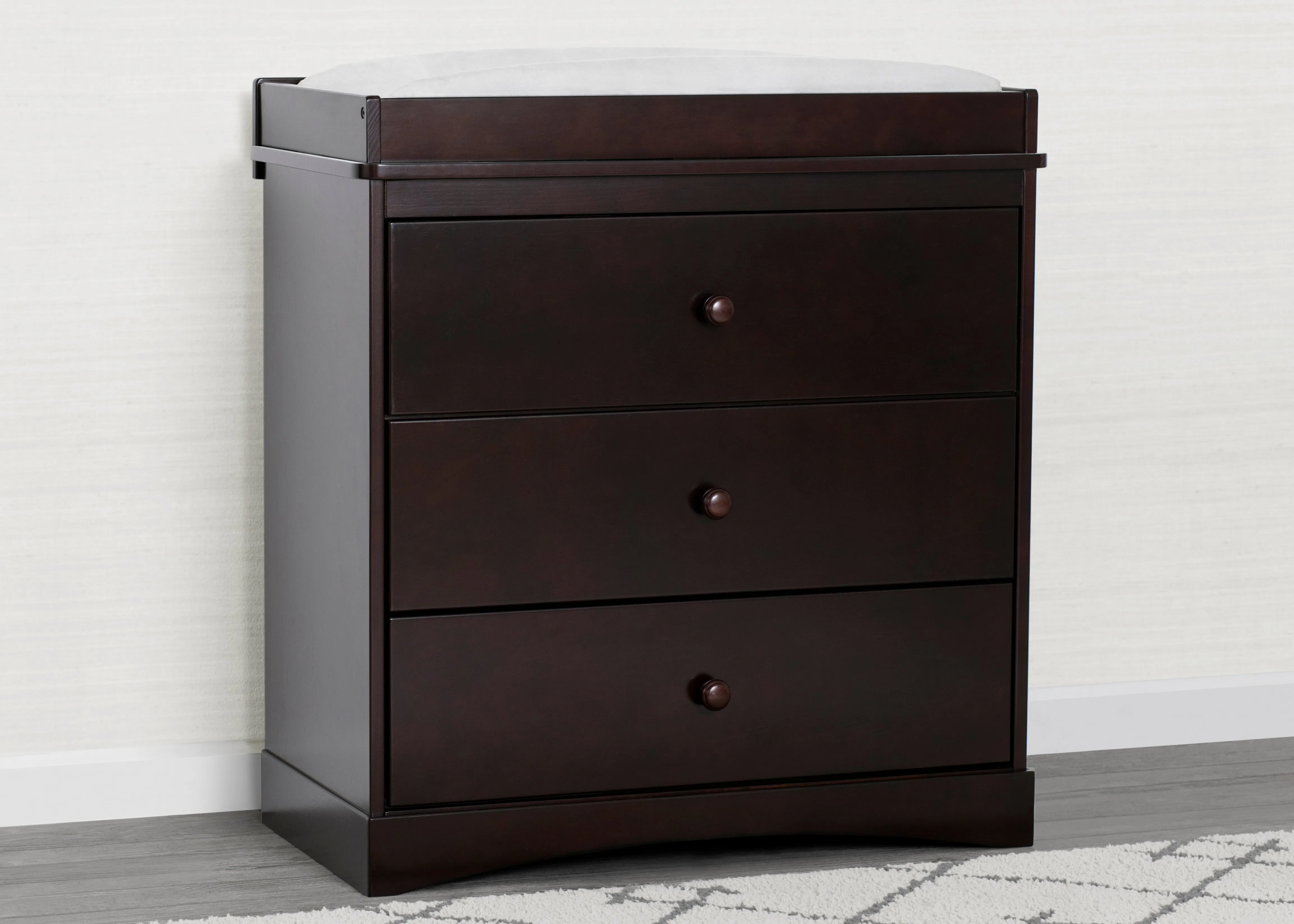 Skylar 3 Drawer Dresser with Changing Top and Interlocking Drawers