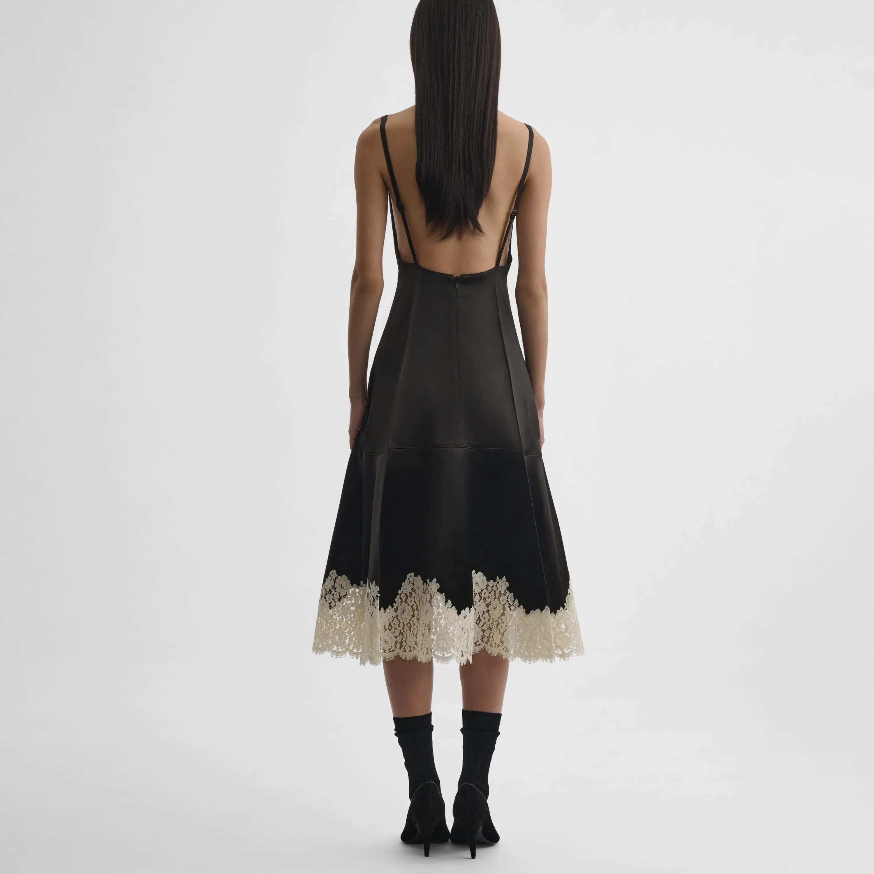 SLICKED SLIP | dark khaki viscose